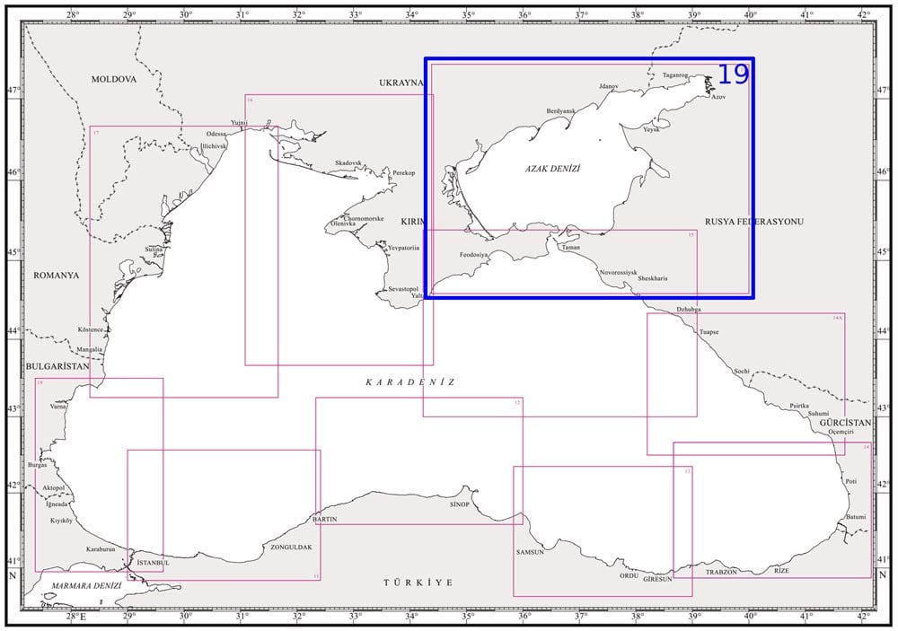 TR 19 Harita: Rusya-Ukrayna Azak Denizi