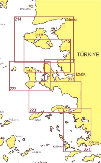 TR 215 Harita: Dikili Körfezi - İzmir Körfezi