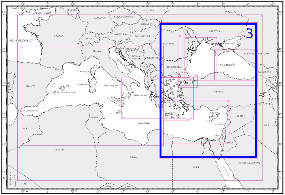 TR 3 Harita: Karadeniz, Doğu Akdeniz