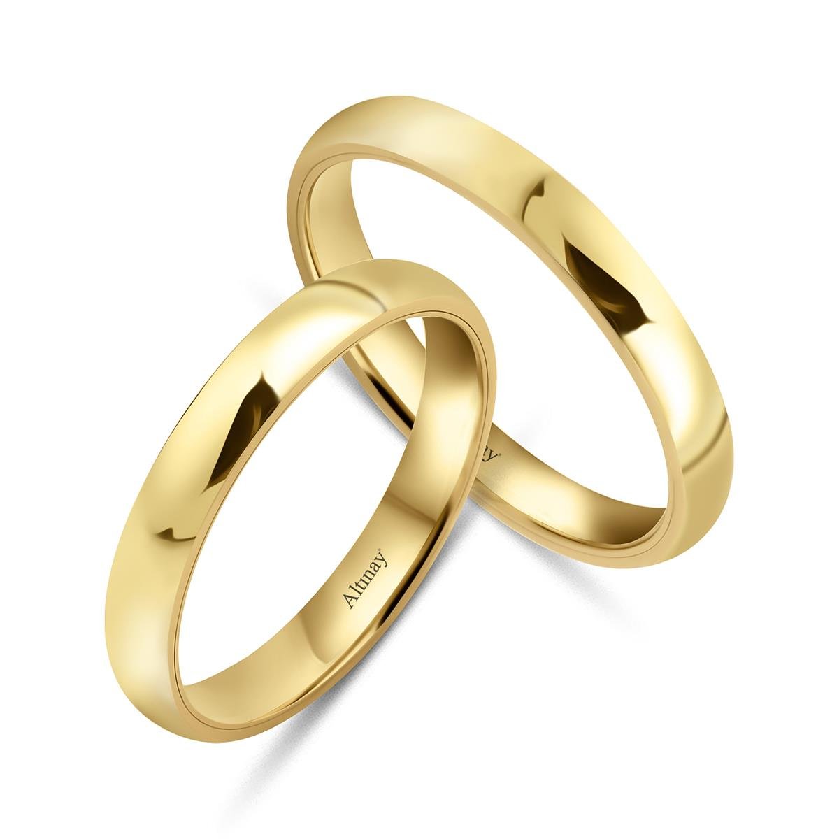 KLASİK ALYANS14 Ayar 3 mm İçi Boş Sarı Altın Klasik Bombeli Alyans14 Ayar 3 mm İçi Boş Sarı Altın Klasik Bombeli Alyans