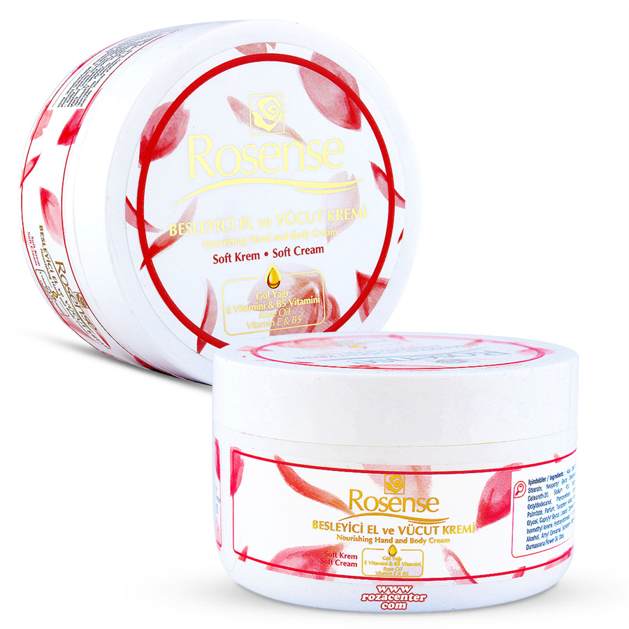 Besleyici El ve Vücut Gül Kremi Soft 250 Ml -Rosense Isparta