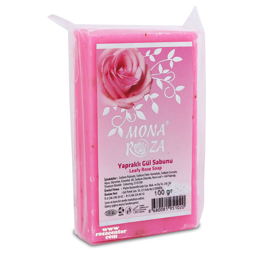 Gül Yapraklı Gül Sabunu 100 Gr -Monaroza Isparta