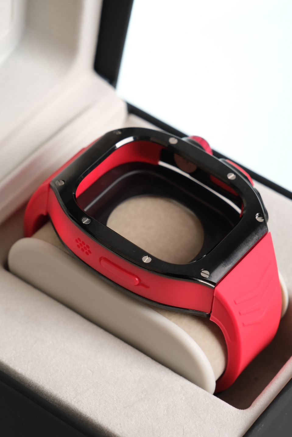 Apple Saat Kasa kordon Siyah Red 49mm silikon kauçuk bant paslanmaz çelik kasa  iWatch ULTRA Apple KordonWATCHOFROYALkasakrdonApple Saat Kasa kordon Siyah Red 49mm silikon kauçuk bant paslanmaz çelik kasa  iWatch ULTRA 