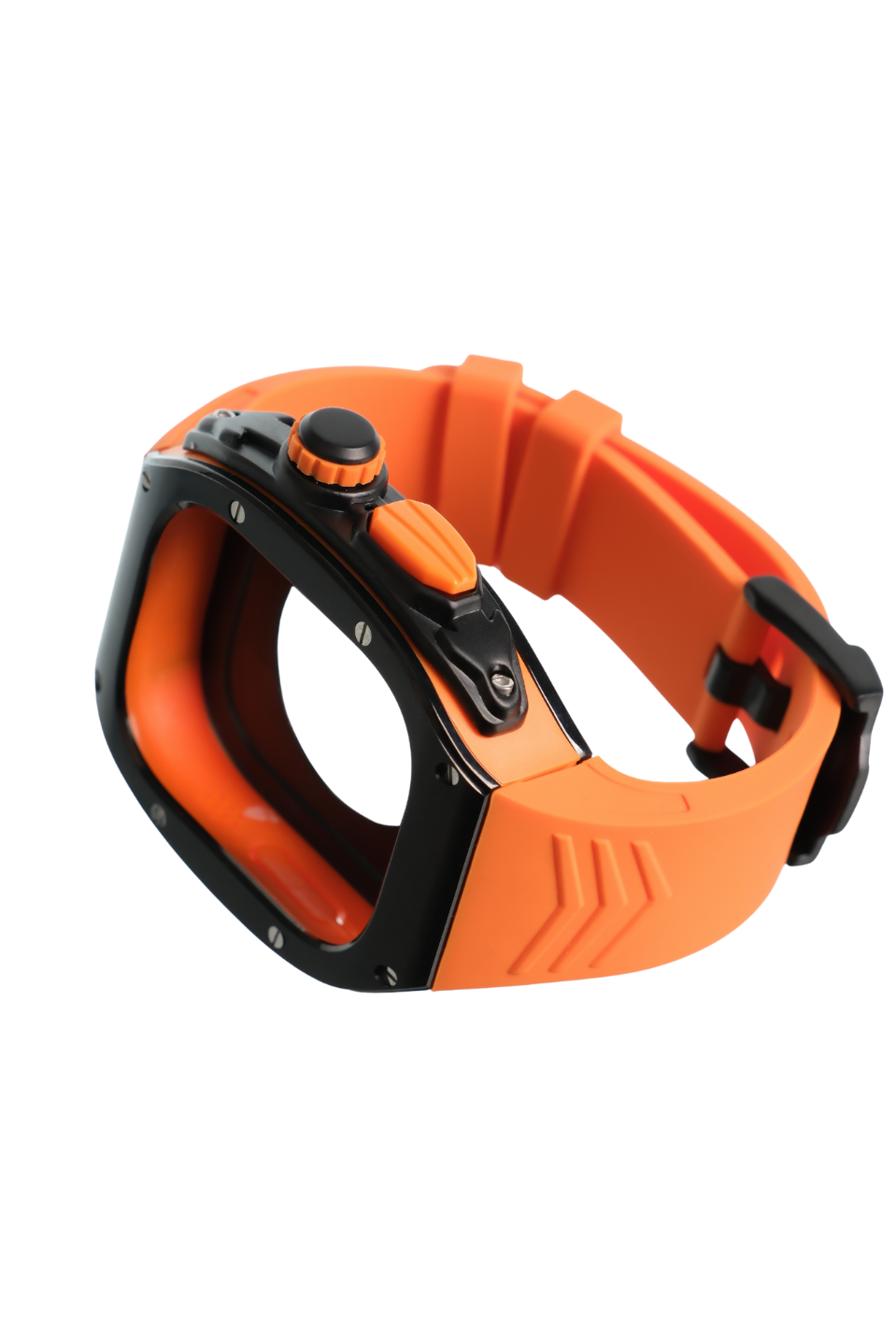 Apple Saat Kasa kordon Siyah Turuncu 49mm silikon kauçuk bant paslanmaz çelik kasa  iWatch ULTRA Apple KordonWATCHOFROYALkasakrdonApple Saat Kasa kordon Siyah Turuncu 49mm silikon kauçuk bant paslanmaz çelik kasa  iWatch ULTRA 