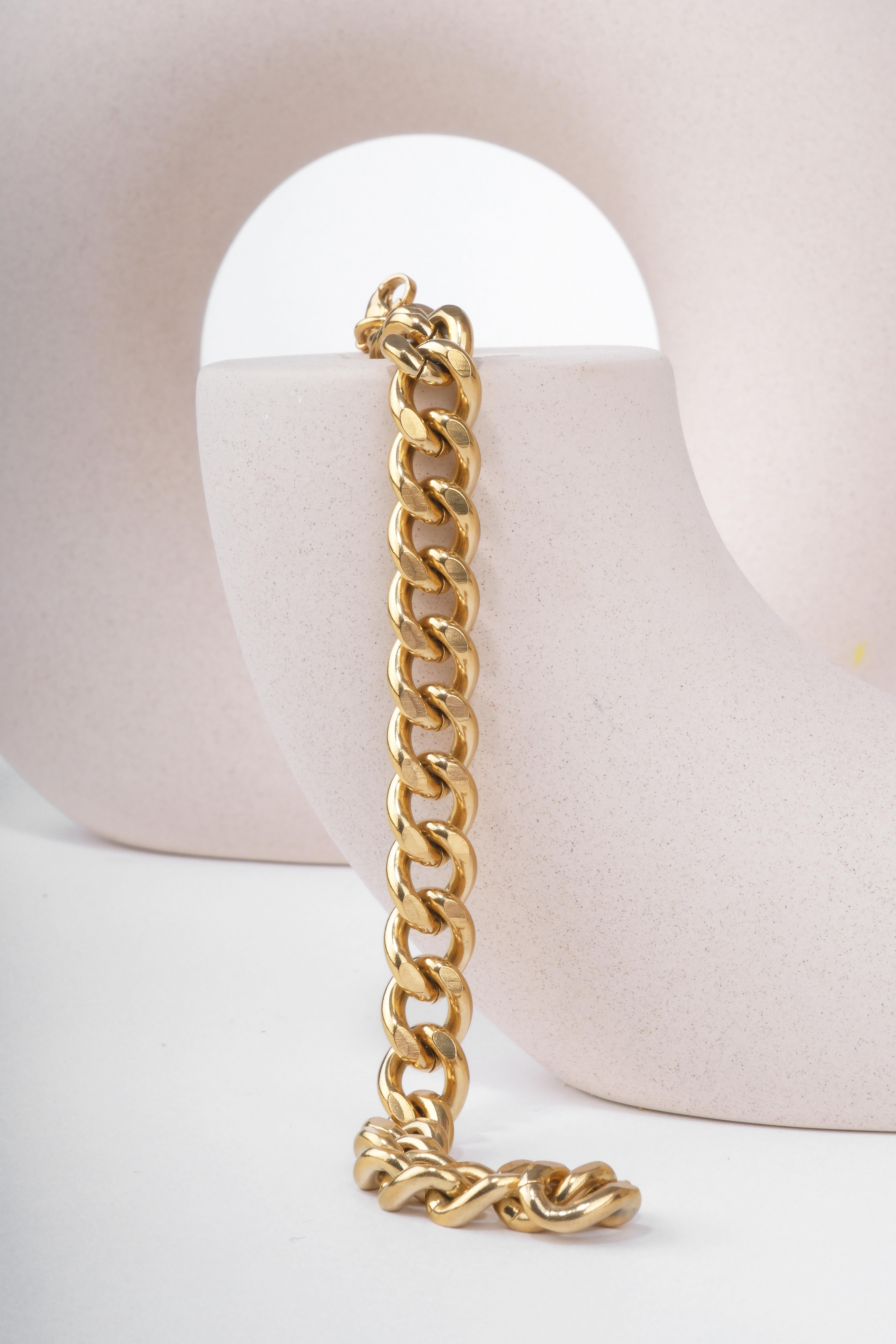 CHAIN BANGLE GOLD ÇELİK BİLEKLİKBİLEKLİKWATCHOFROYALCHAINCHAIN BANGLE GOLD ÇELİK BİLEKLİK