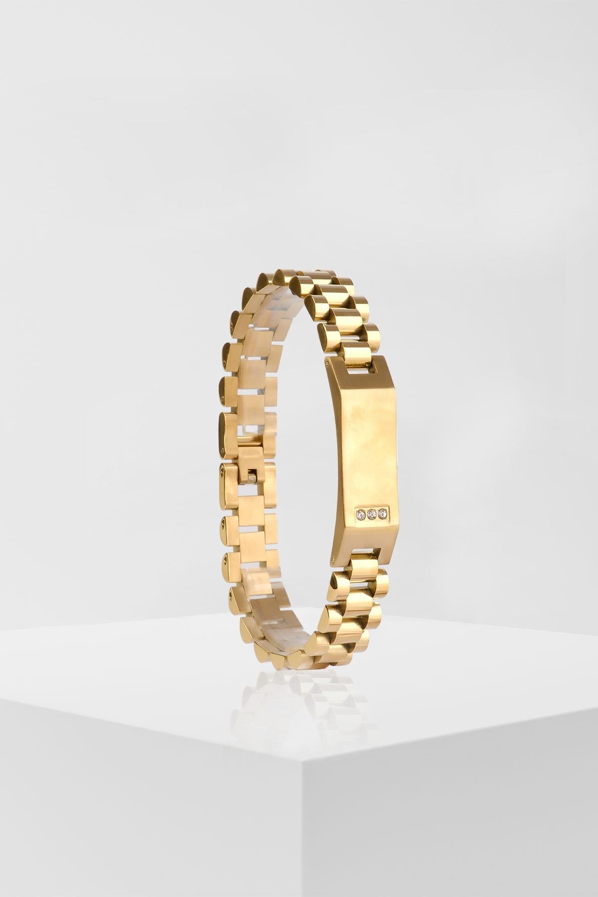 Choker Gold Çelik BileklikBraceletWATCHOFROYALChokerChoker Gold Çelik Bileklik