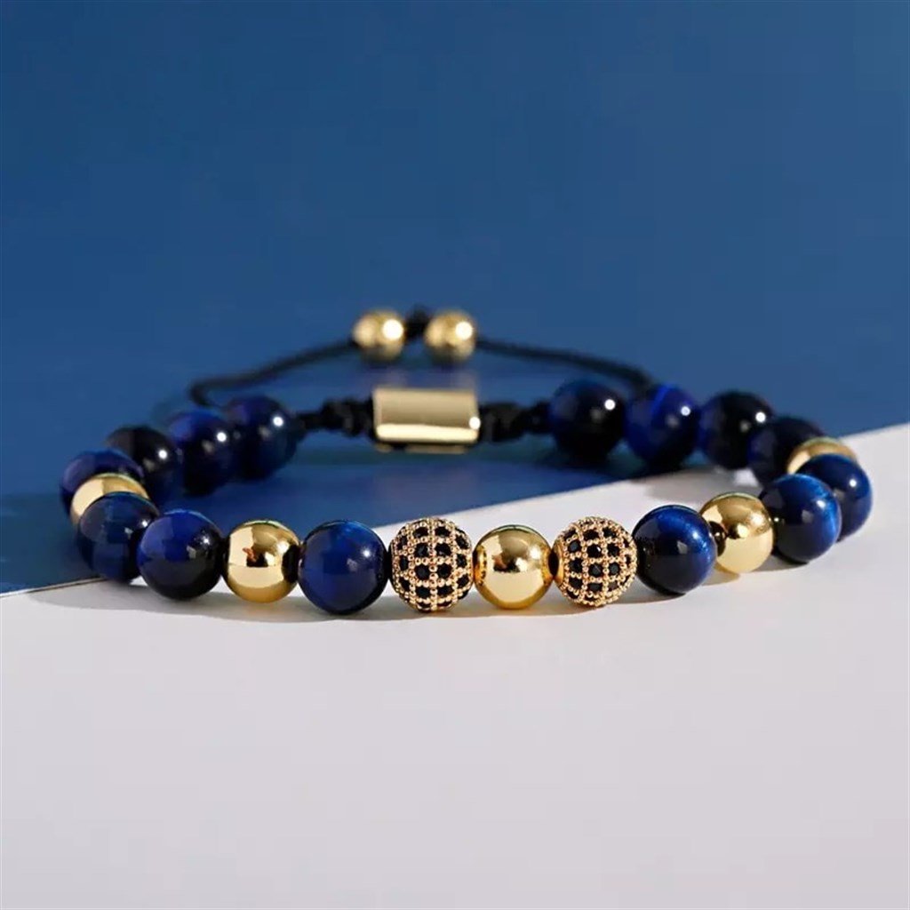 JACQUELINE BLUE MACROME ZIRCON BİLEKLİKBİLEKLİKWATCHOFROYALJACQLNEBLUEJACQUELINE BLUE MACROME ZIRCON BİLEKLİK