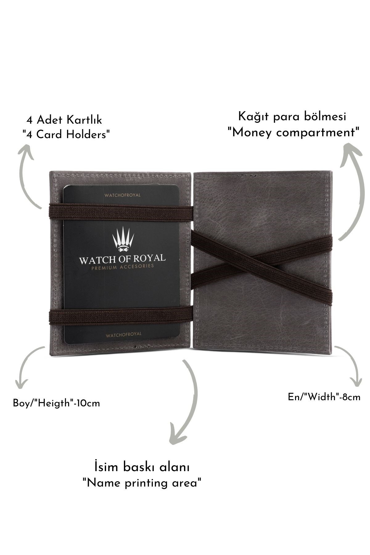 MAGIC CARD HOLDER GREYCÜZDAN VE KARTLIKWATCHOFROYALMGCCRDHLDRGRYMAGIC CARD HOLDER GREY