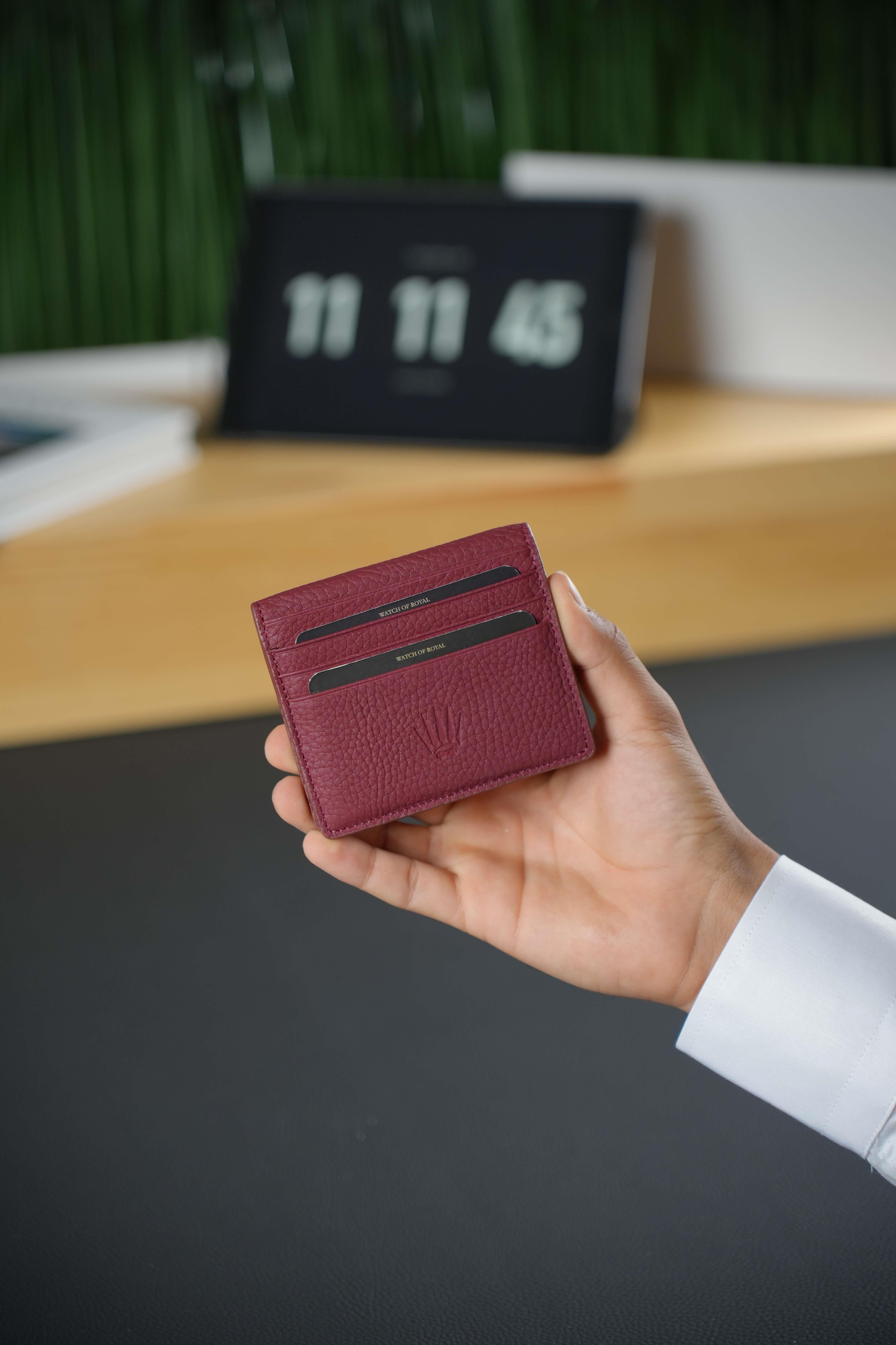 Slim Hakiki Deri Magnetic Bordo  Kartlık & Cüzdan - 8 Kart Bölmeli, Çelik Çıtçıt Kilit Sistemi, Para Bölmeli Dikiş Detaylı PairCüzdan&Kartlık KonseptWATCHOFROYALPAIRWWSlim Hakiki Deri Magnetic Bordo  Kartlık & Cüzdan - 8 Kart Bölmeli, Çelik Çıtçıt Kilit Sistemi, Para Bölmeli Dikiş Detaylı Pair