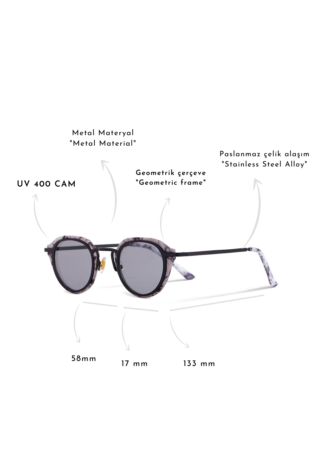 ROYAL EYEWEAR RE0088 MARBLE UNİSEX GÜNEŞ GÖZLÜĞÜSUNGLASSESWATCHOFROYALRE0088ROYAL EYEWEAR RE0088 MARBLE UNİSEX GÜNEŞ GÖZLÜĞÜ