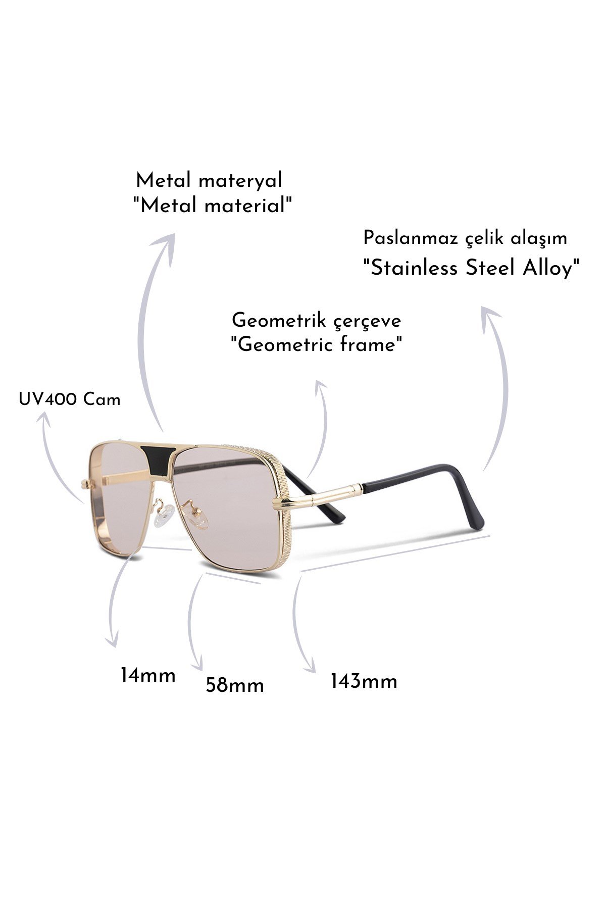 ROYAL EYEWEAR RE1832 GOLD PINK UNISEX GÜNEŞ GÖZLÜĞÜGÖZLÜKWATCHOFROYALRE1832GLDPNKROYAL EYEWEAR RE1832 GOLD PINK UNISEX GÜNEŞ GÖZLÜĞÜ