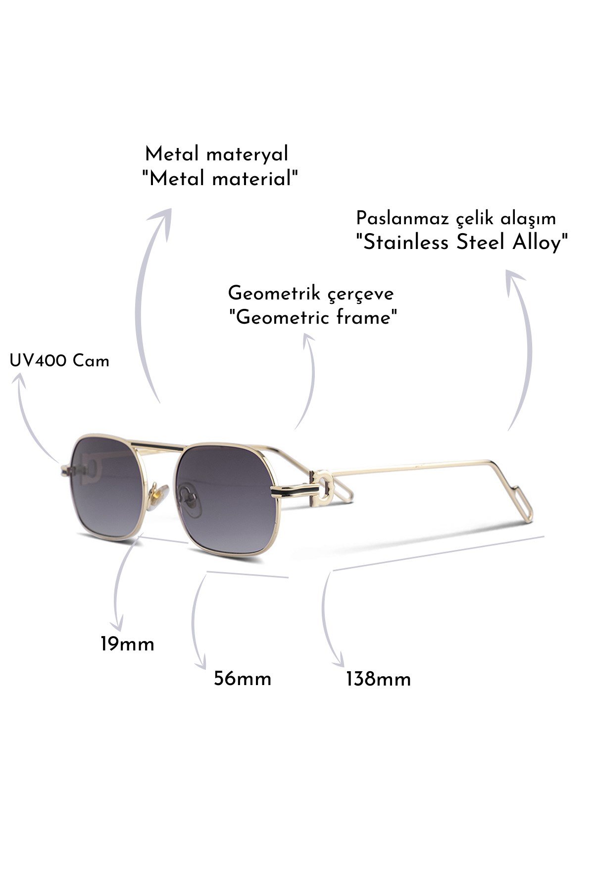 ROYAL EYEWEAR RE18451-GOLD BLACK UNİSEX GÜNEŞ GÖZLÜĞÜGÖZLÜKWATCHOFROYALRE18451GLDBLCKROYAL EYEWEAR RE18451-GOLD BLACK UNİSEX GÜNEŞ GÖZLÜĞÜ