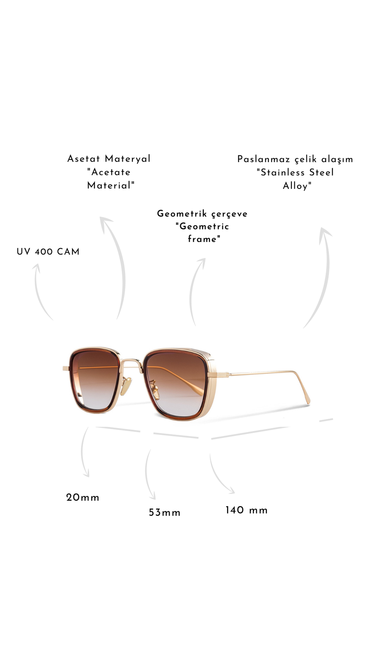 ROYAL EYEWEAR RE2008 GOLD KAHVERENGİ UNISEX GÜNEŞ GÖZLÜĞÜGÖZLÜKWATCHOFROYALRE2008ROYAL EYEWEAR RE2008 GOLD KAHVERENGİ UNISEX GÜNEŞ GÖZLÜĞÜ