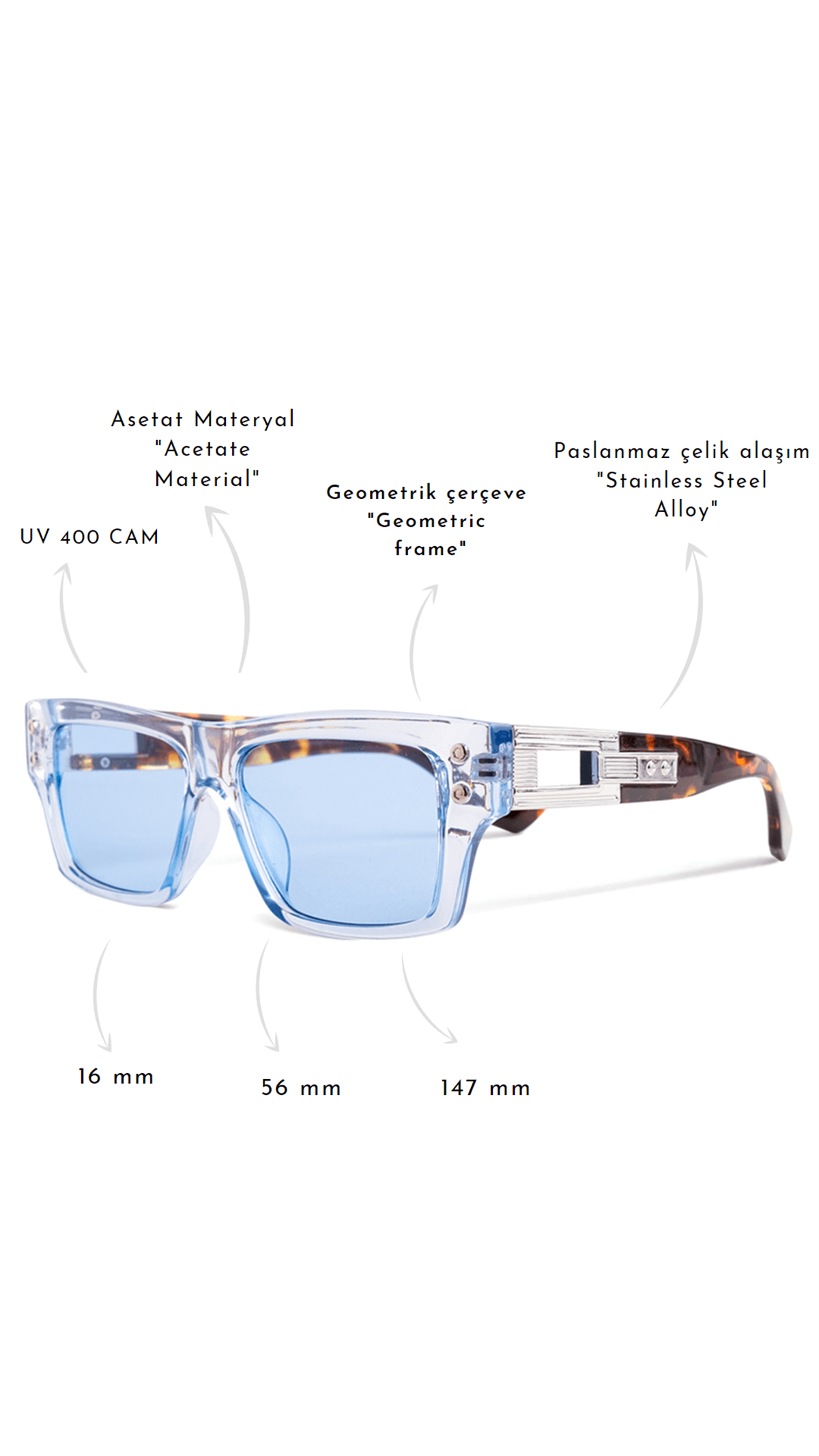 ROYAL EYEWEAR RE2852 MAVİ GÜNEŞ GÖZLÜĞÜGÖZLÜKWATCHOFROYALRE2852ROYAL EYEWEAR RE2852 MAVİ GÜNEŞ GÖZLÜĞÜ