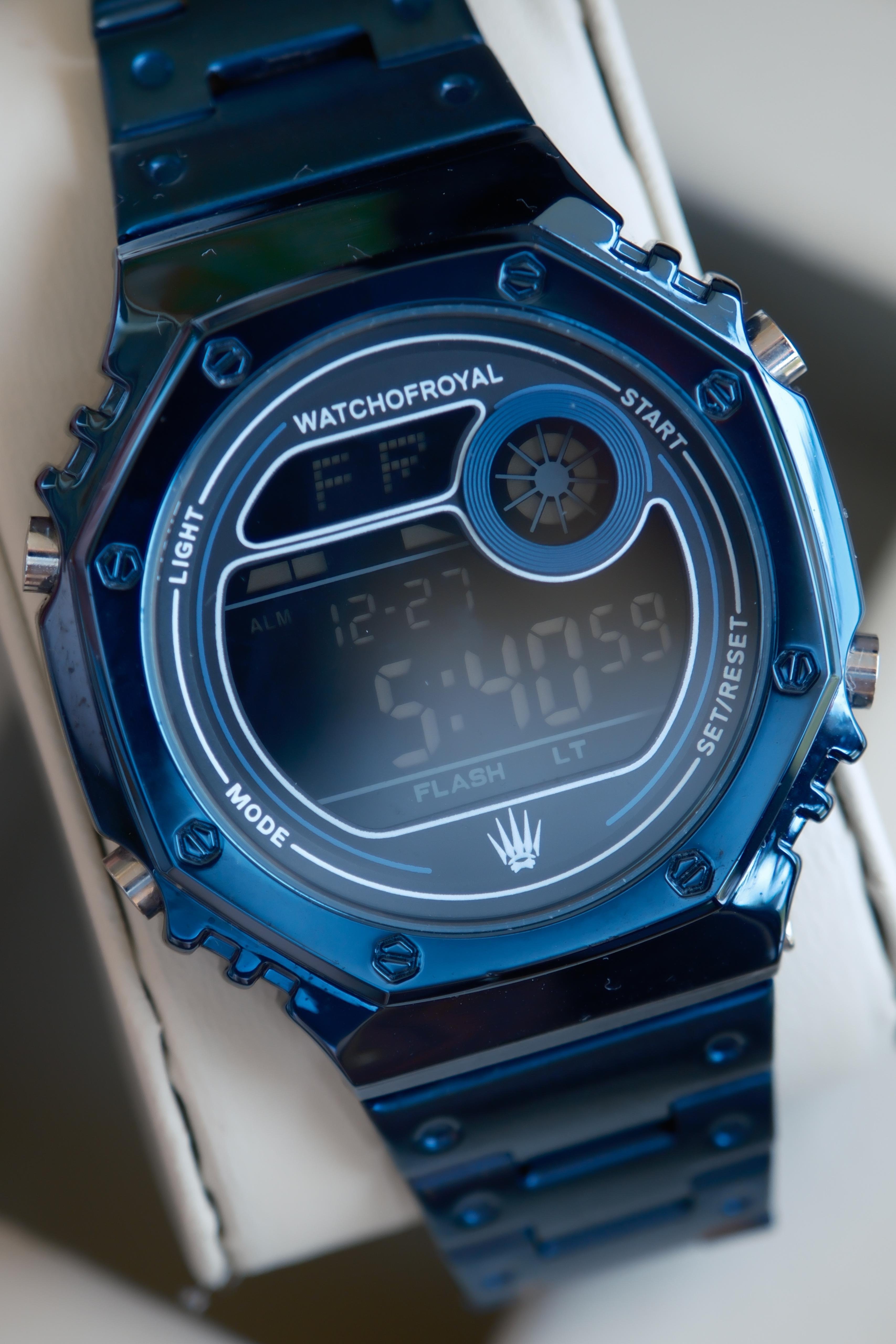 LED WOX NAVY BLUE WRISTWATCHWatchesWATCHOFROYALLEDWOXRSNVYBLKLSTLED WOX NAVY BLUE WRISTWATCH