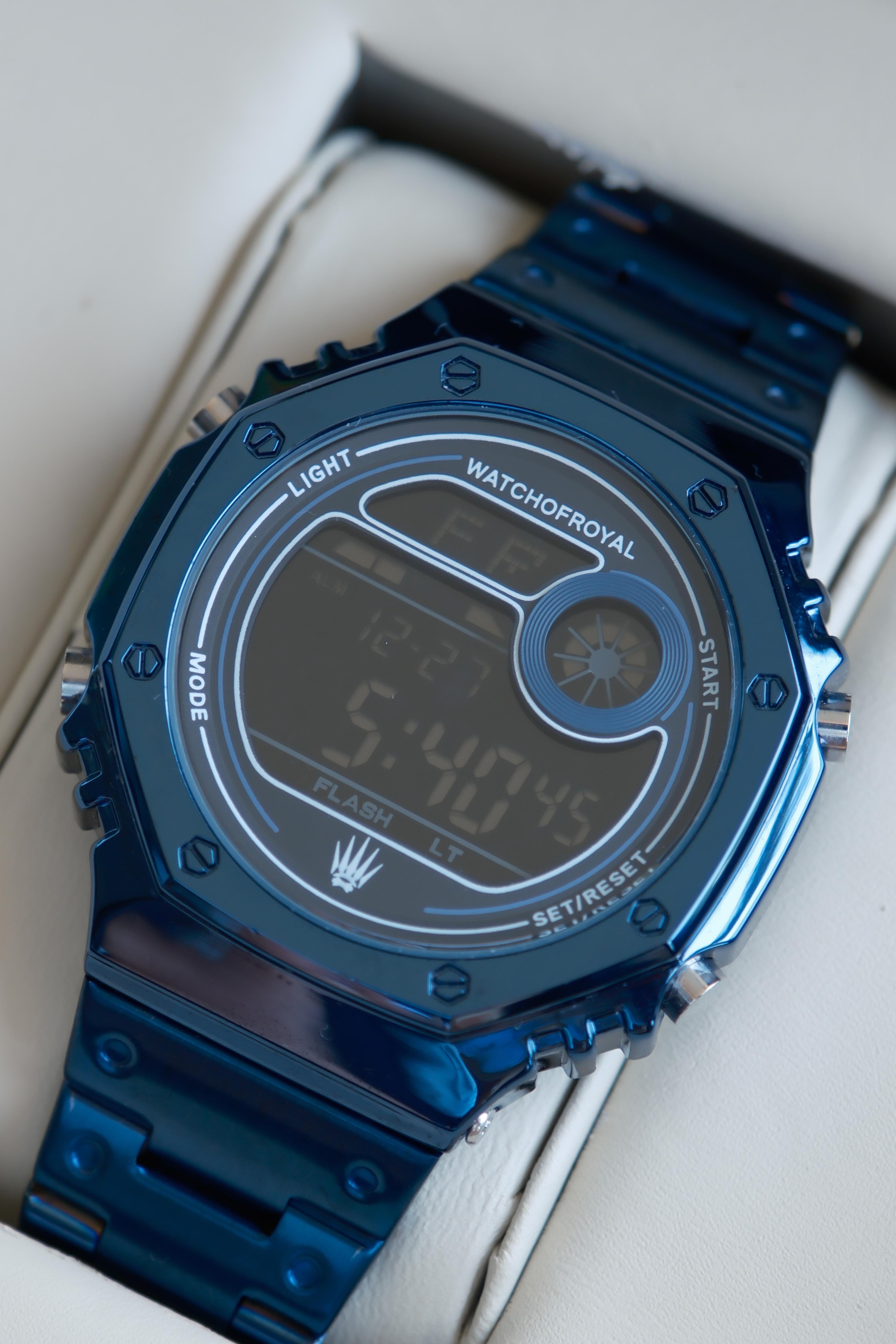 LED WOX NAVY BLUE WRISTWATCHWatchesWATCHOFROYALLEDWOXRSNVYBLKLSTLED WOX NAVY BLUE WRISTWATCH