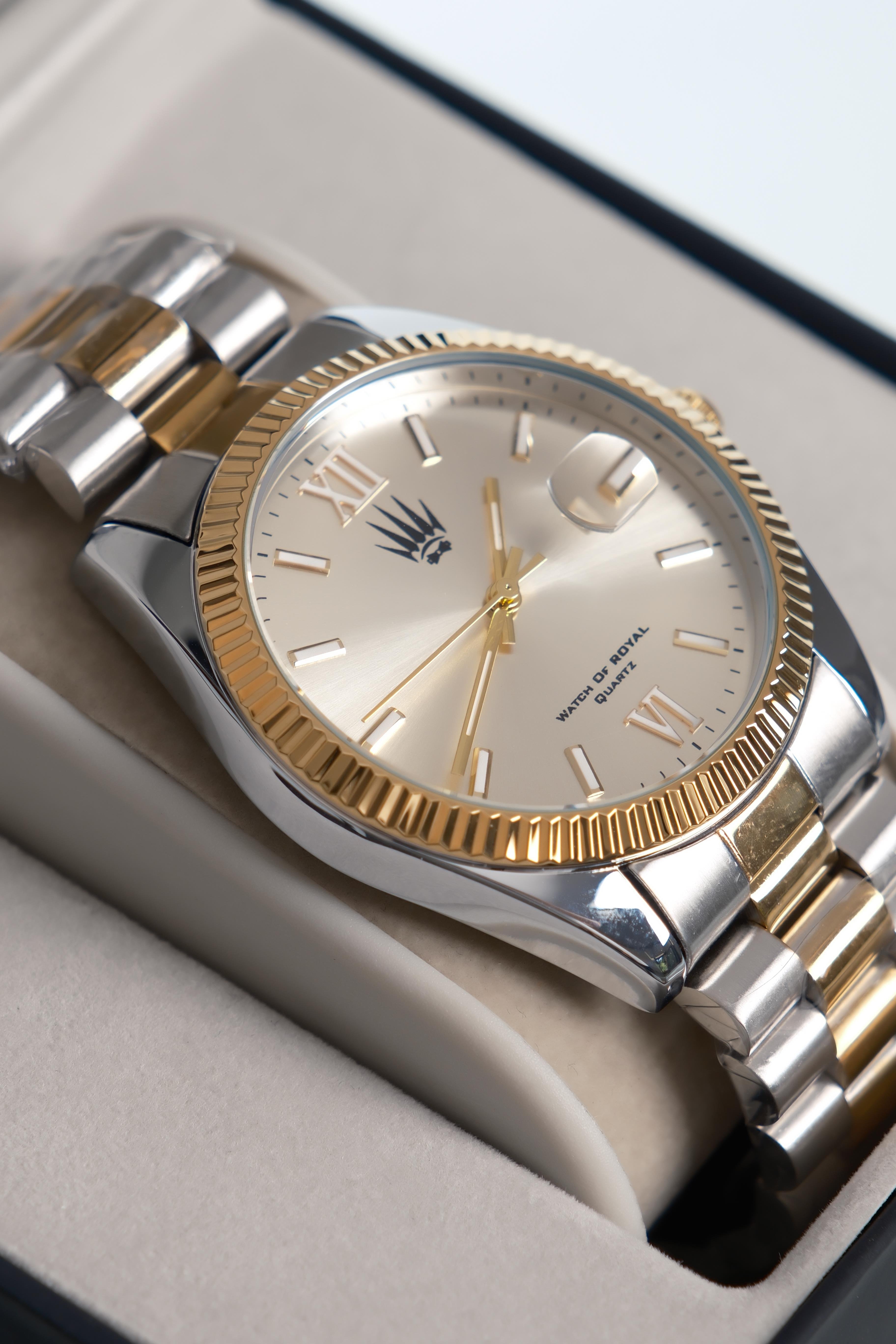 Mariner Silver Gold Çelik Kol SaatiKol SaatiWATCHOFROYALMarinerMariner Silver Gold Çelik Kol Saati