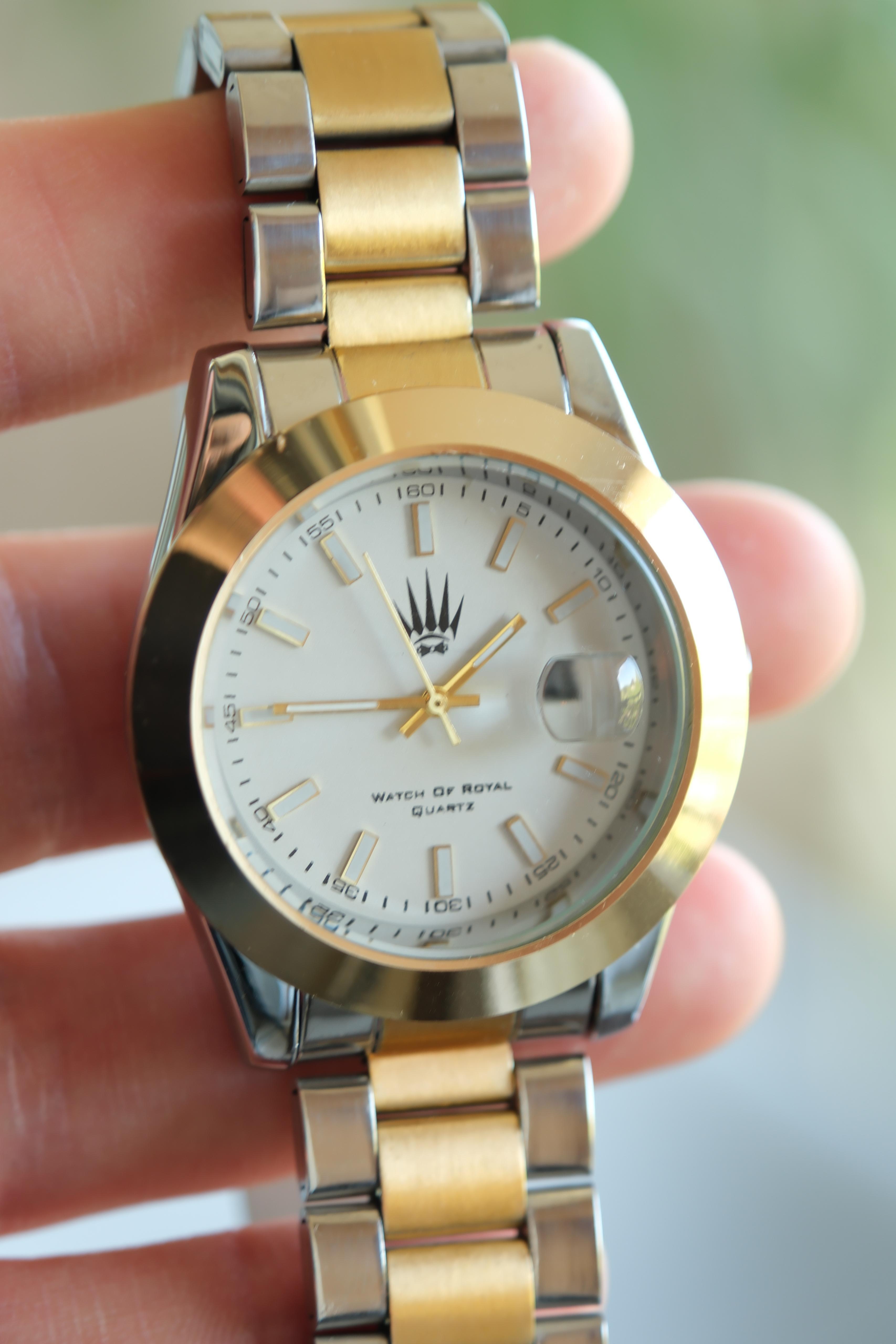 Noble Date Silver Gold Beyaz Siyah Kol SaatiKol SaatiWATCHOFROYALnobledateNoble Date Silver Gold Beyaz Siyah Kol Saati