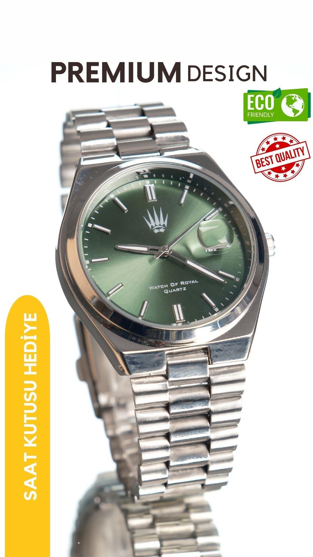 Ocean Silver Green Kol SaatiKol SaatiWATCHOFROYALOceanOcean Silver Green Kol Saati