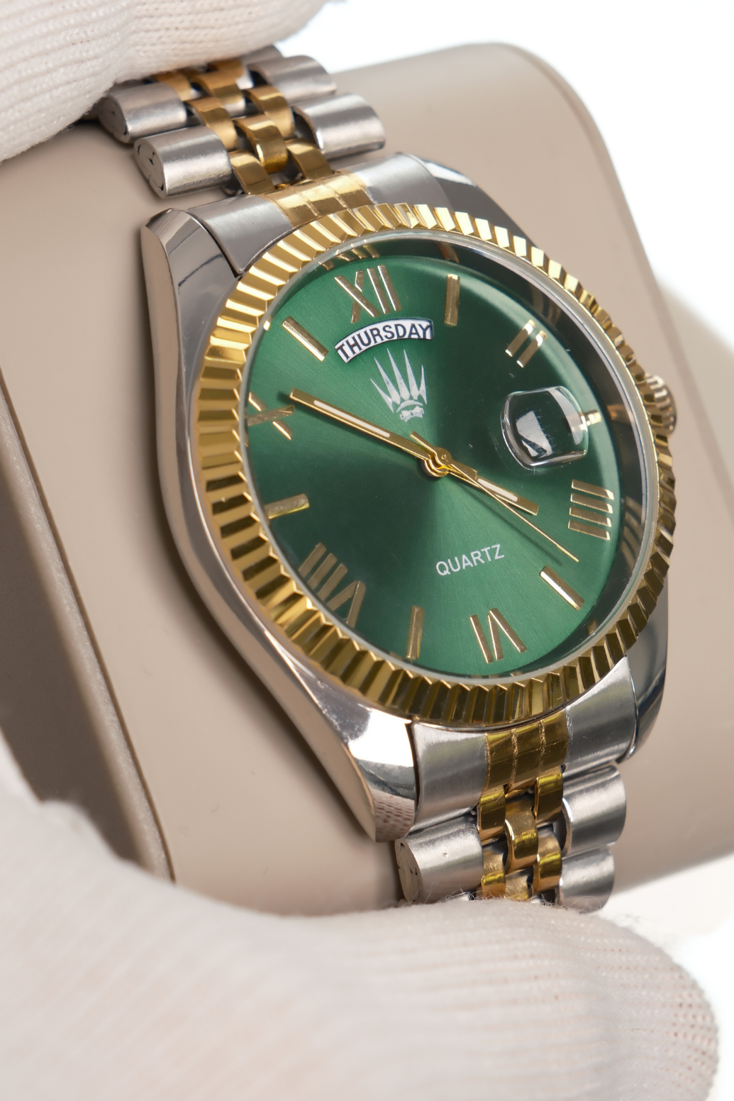 Royal date Silver Gold Green Kol SaatiKol SaatiWATCHOFROYALRoyaldateRoyal date Silver Gold Green Kol Saati