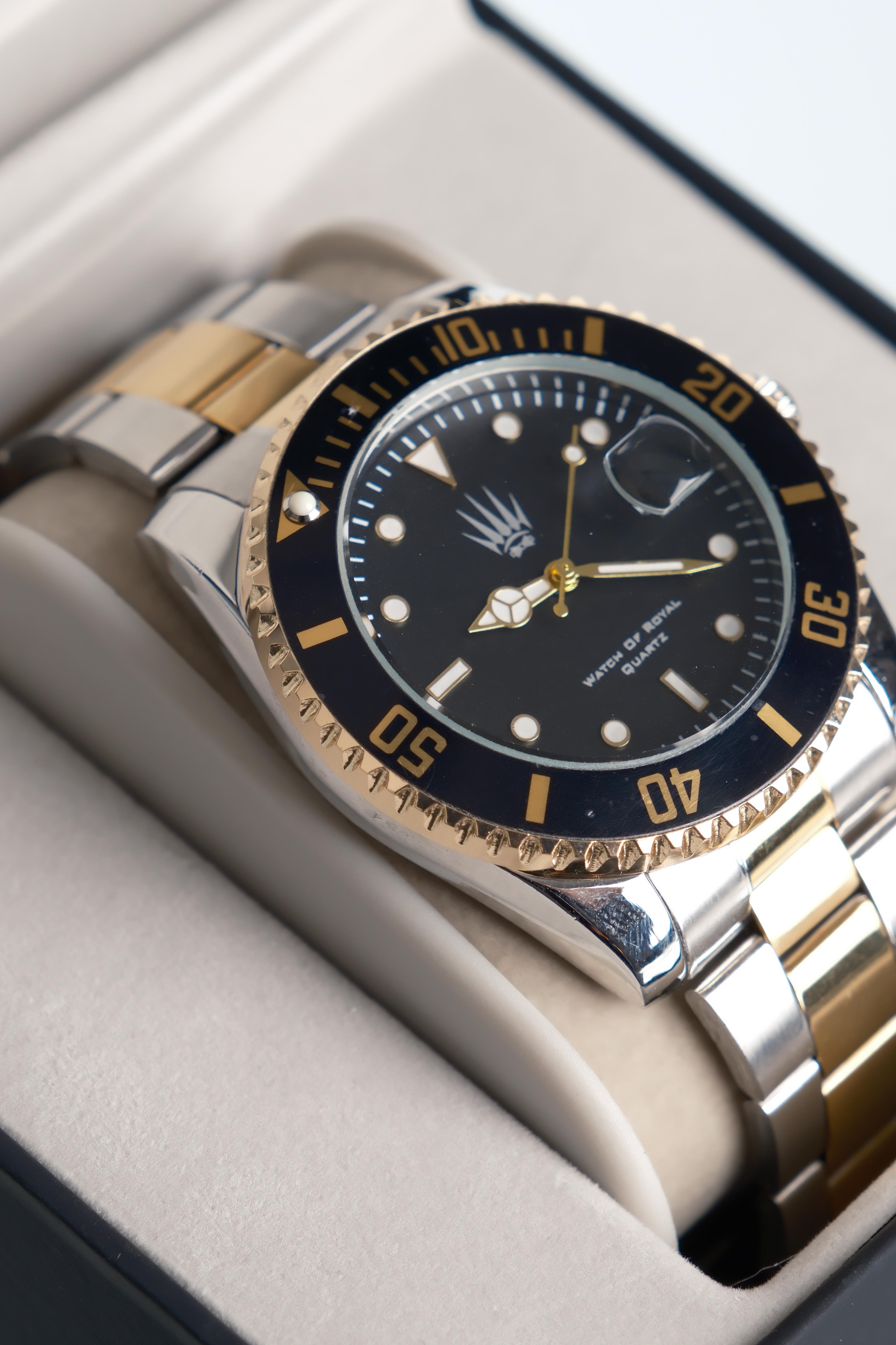 Titan Silver Gold Black Kol SaatiWatchesWATCHOFROYALTitanTitan Silver Gold Black Kol Saati