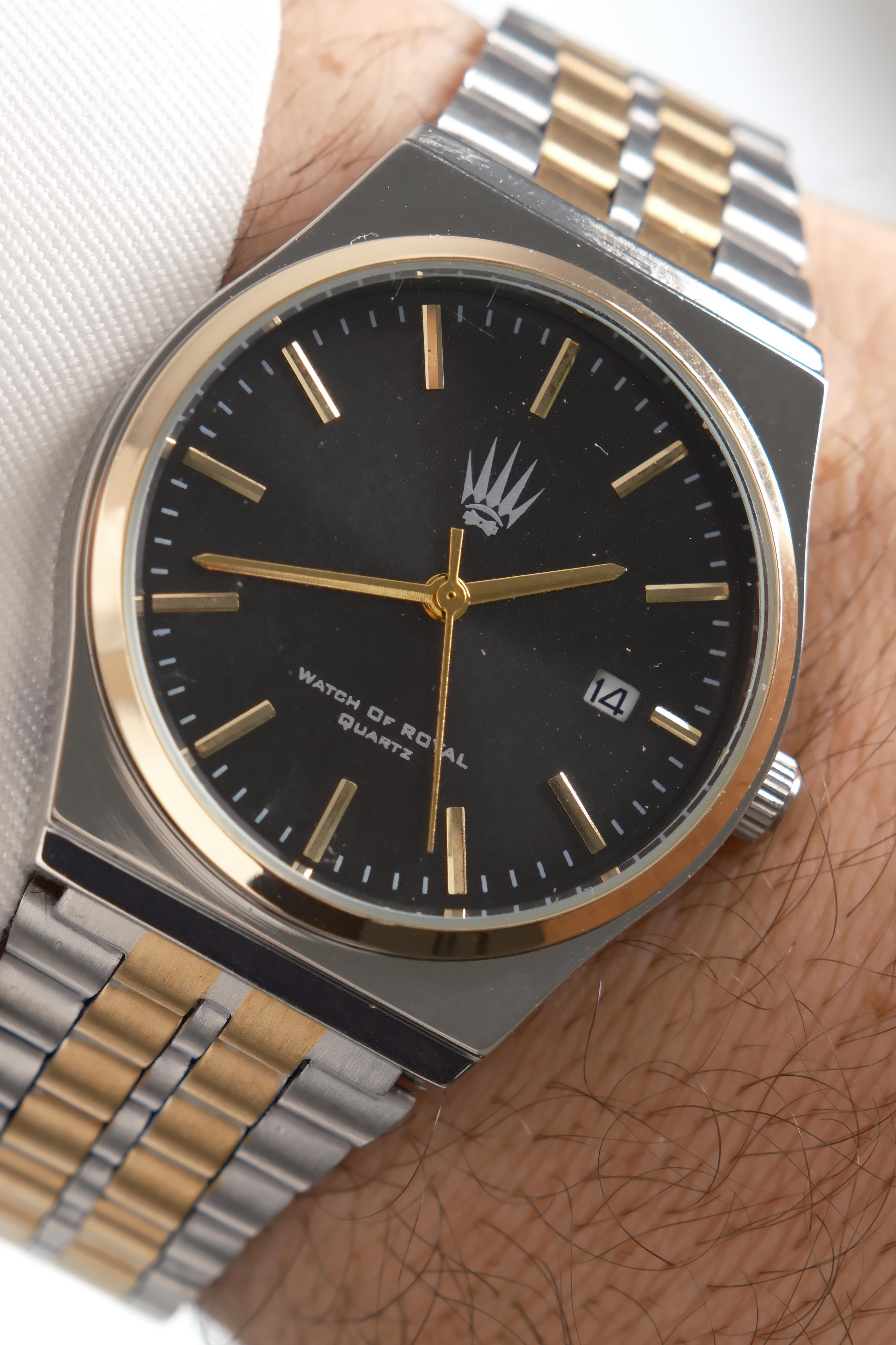 Virtus Classic Time Silver Gold Black Kol SaatiKol SaatiWATCHOFROYALVirtusClassicVirtus Classic Time Silver Gold Black Kol Saati