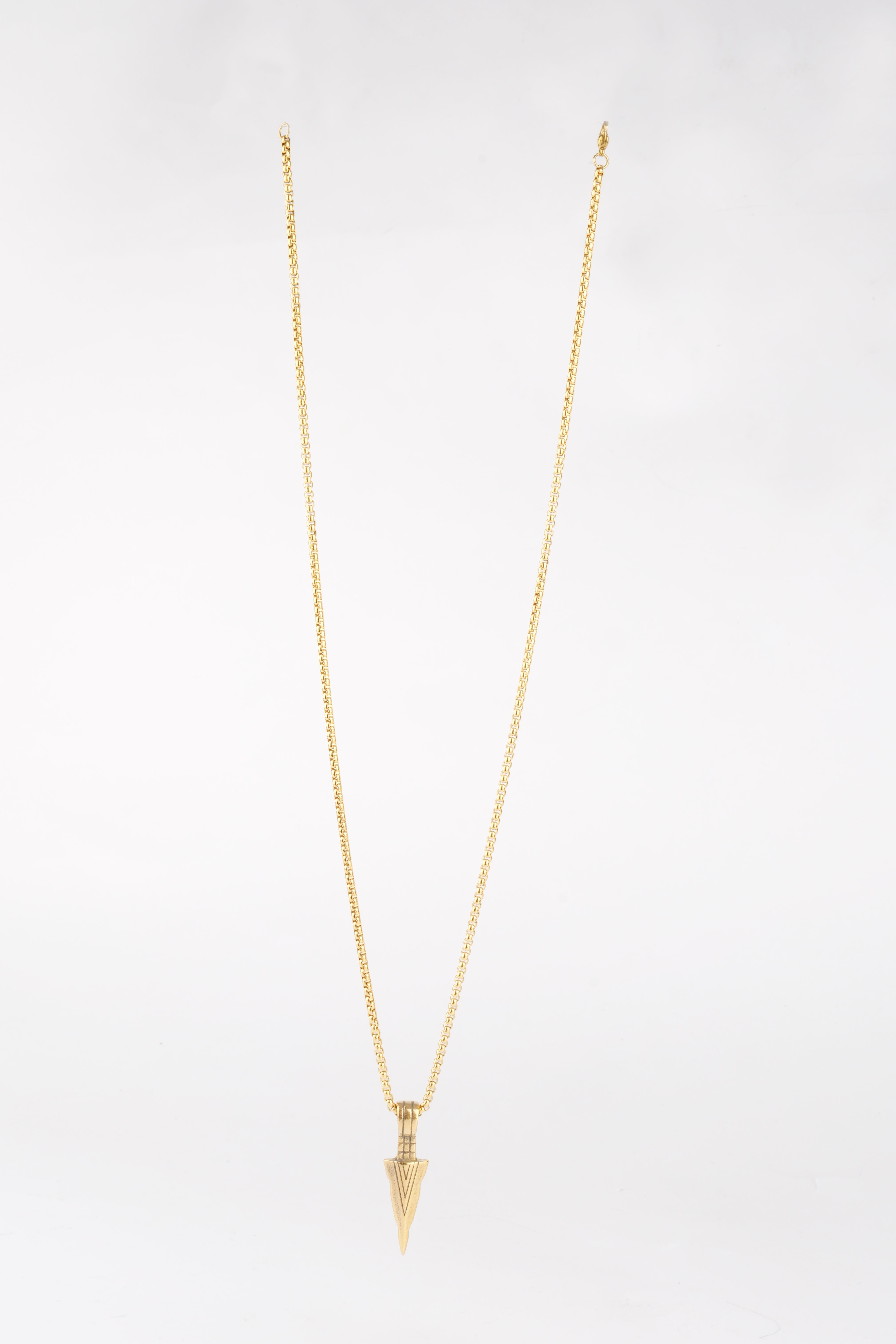 GEOMETRIC TRIANGLE GOLD TITANIUM NECKLACENecklaceWATCHOFROYALGEOTRIANGLEGLDGEOMETRIC TRIANGLE GOLD TITANIUM NECKLACE
