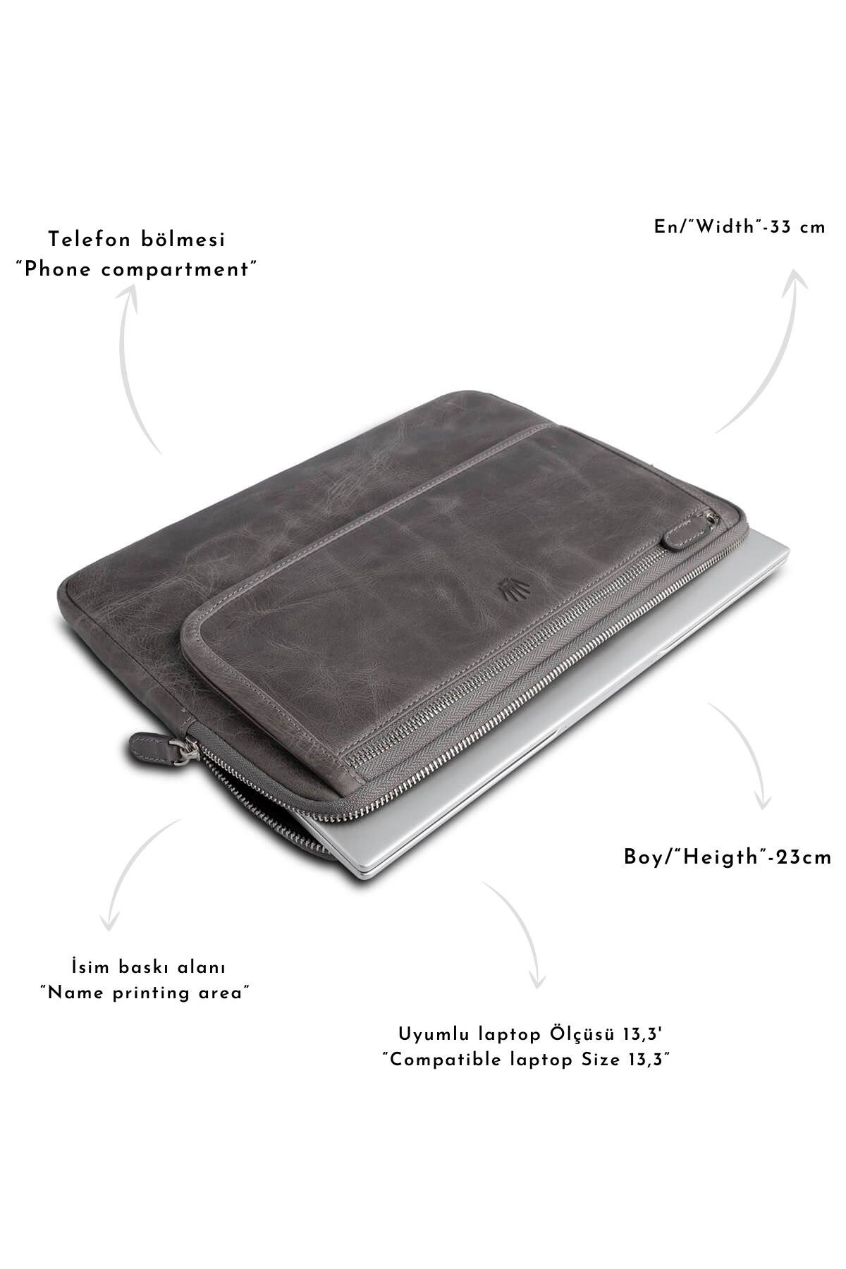 WRISTLET GREY HAKİKİ DERİ EL ÇANTASILAPTOP EVRAK ÇANTASIWATCHOFROYALWRSTLTGWRISTLET GREY HAKİKİ DERİ EL ÇANTASI