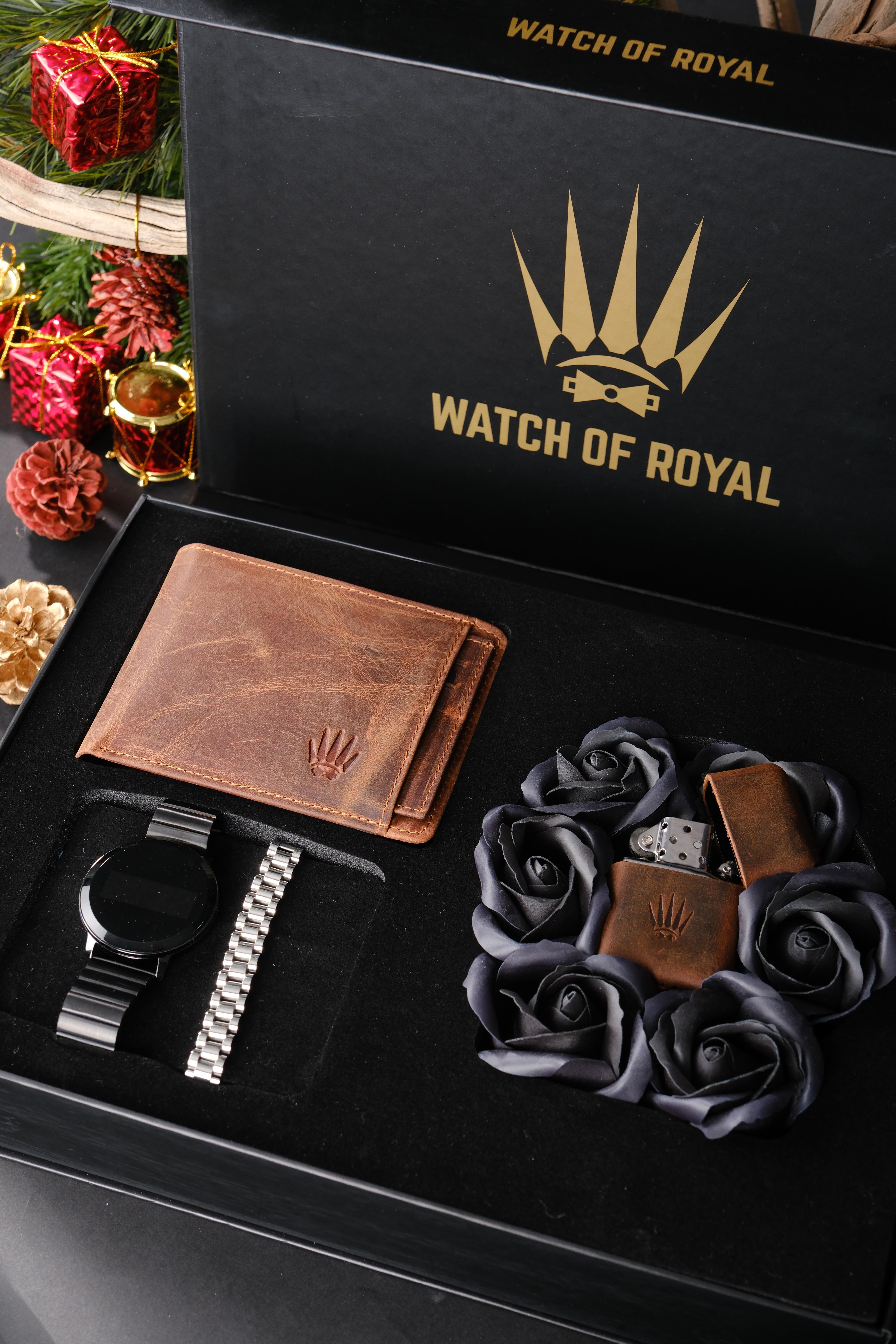 HEDİYE KUTUSU 4'LÜ SET ERKEK NO-2ROYAL BOXWATCHOFROYALKUTUHEDİYE KUTUSU 4'LÜ SET ERKEK NO-2
