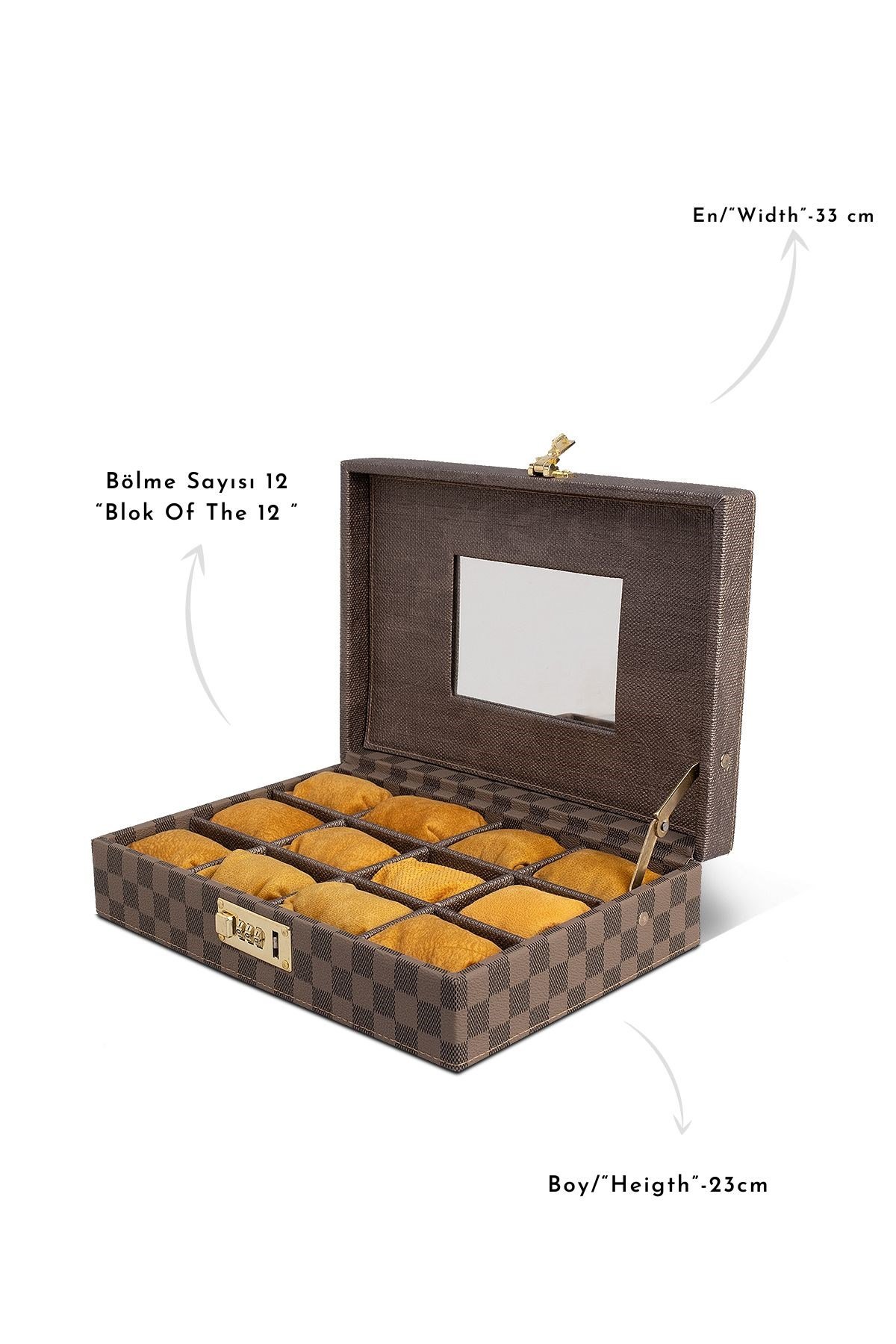 VOLANTE BROWN 12-PIECE WATCH AND ACCESSORY BAGWATCHES BOXWATCHOFROYALVOLANTEBROWNVOLANTE BROWN 12-PIECE WATCH AND ACCESSORY BAG
