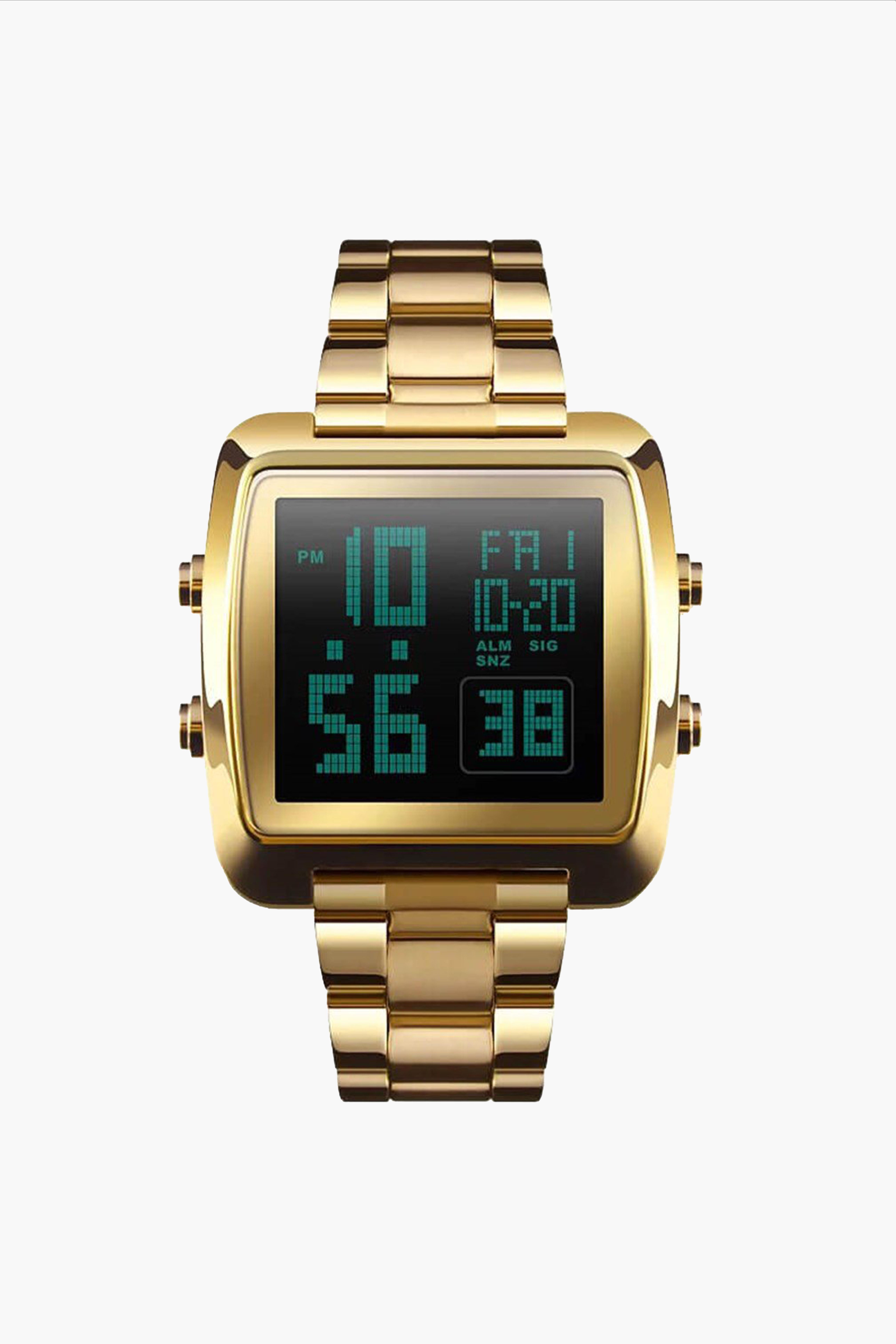 DIGITAL LED GOLD WRISTWATCHWatchesWATCHOFROYALDGTLGOLDLEDDIGITAL LED GOLD WRISTWATCH