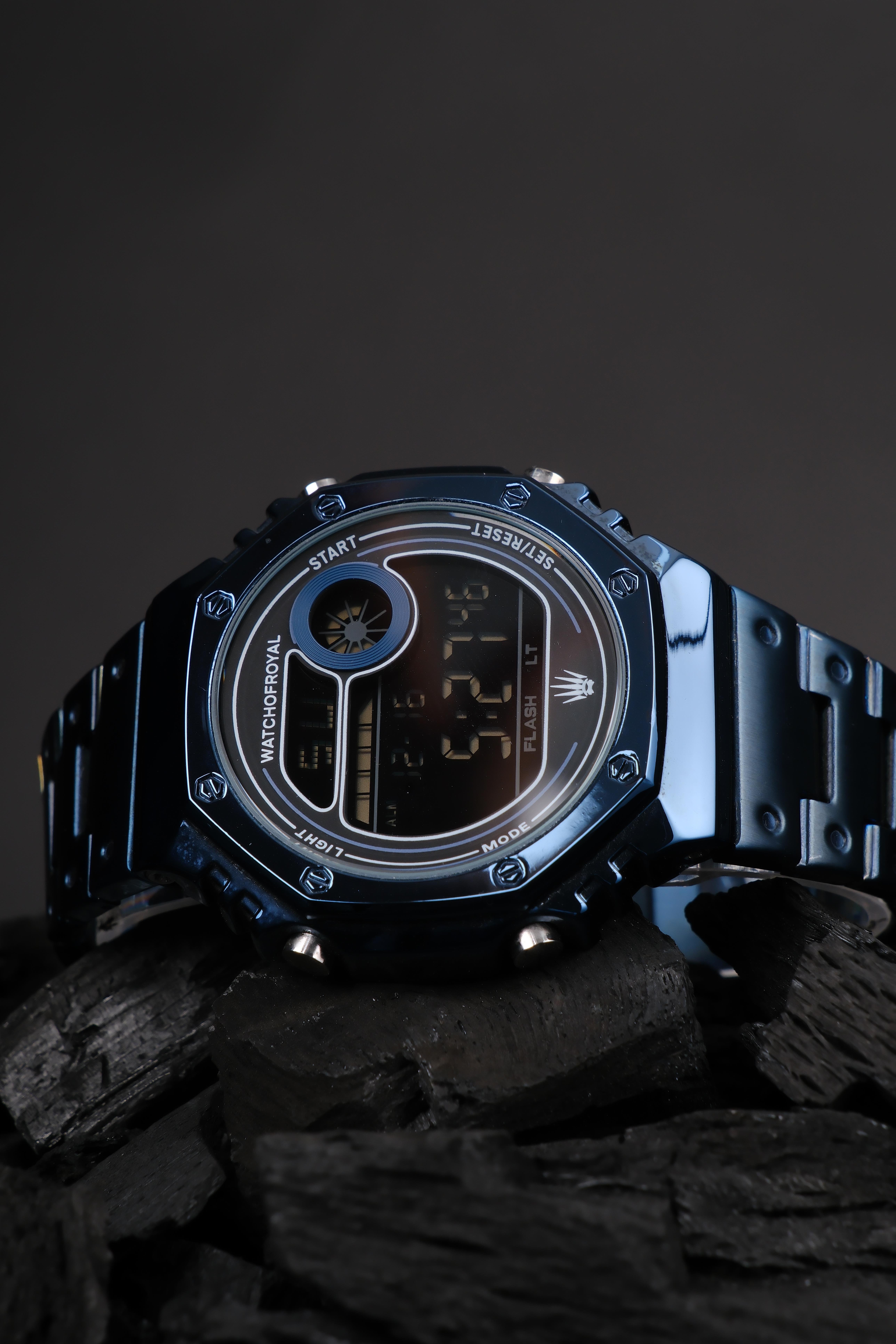LED WOX NAVY BLUE WRISTWATCHWatchesWATCHOFROYALLEDWOXRSNVYBLKLSTLED WOX NAVY BLUE WRISTWATCH