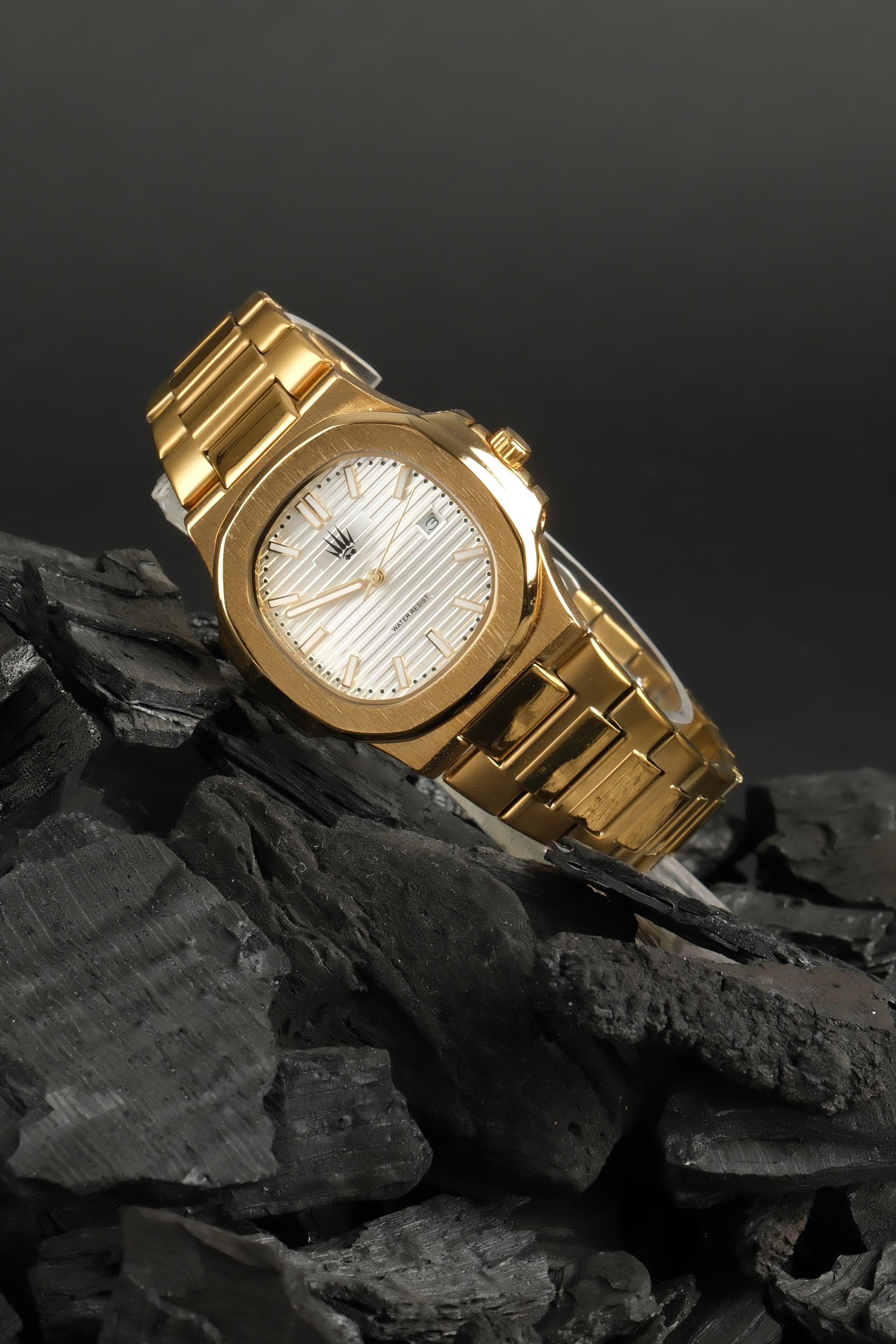 Vector Gold White Çelik Kol SaatiSaatWATCHOFROYALVECTORVector Gold White Çelik Kol Saati