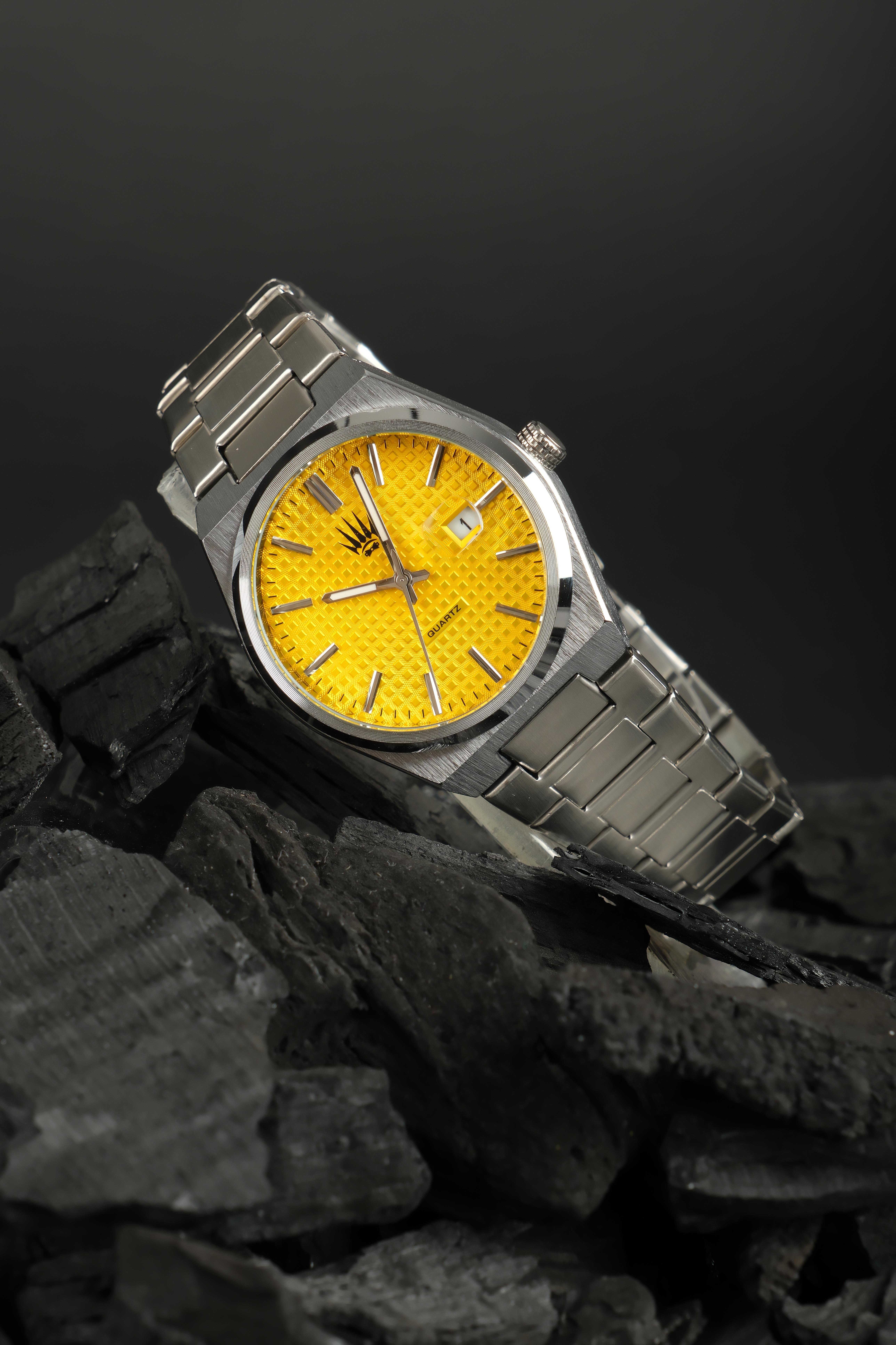 Vortex Silver Yellow Çelik Kol SaatiWatchesWATCHOFROYALVORTEXVortex Silver Yellow Çelik Kol Saati