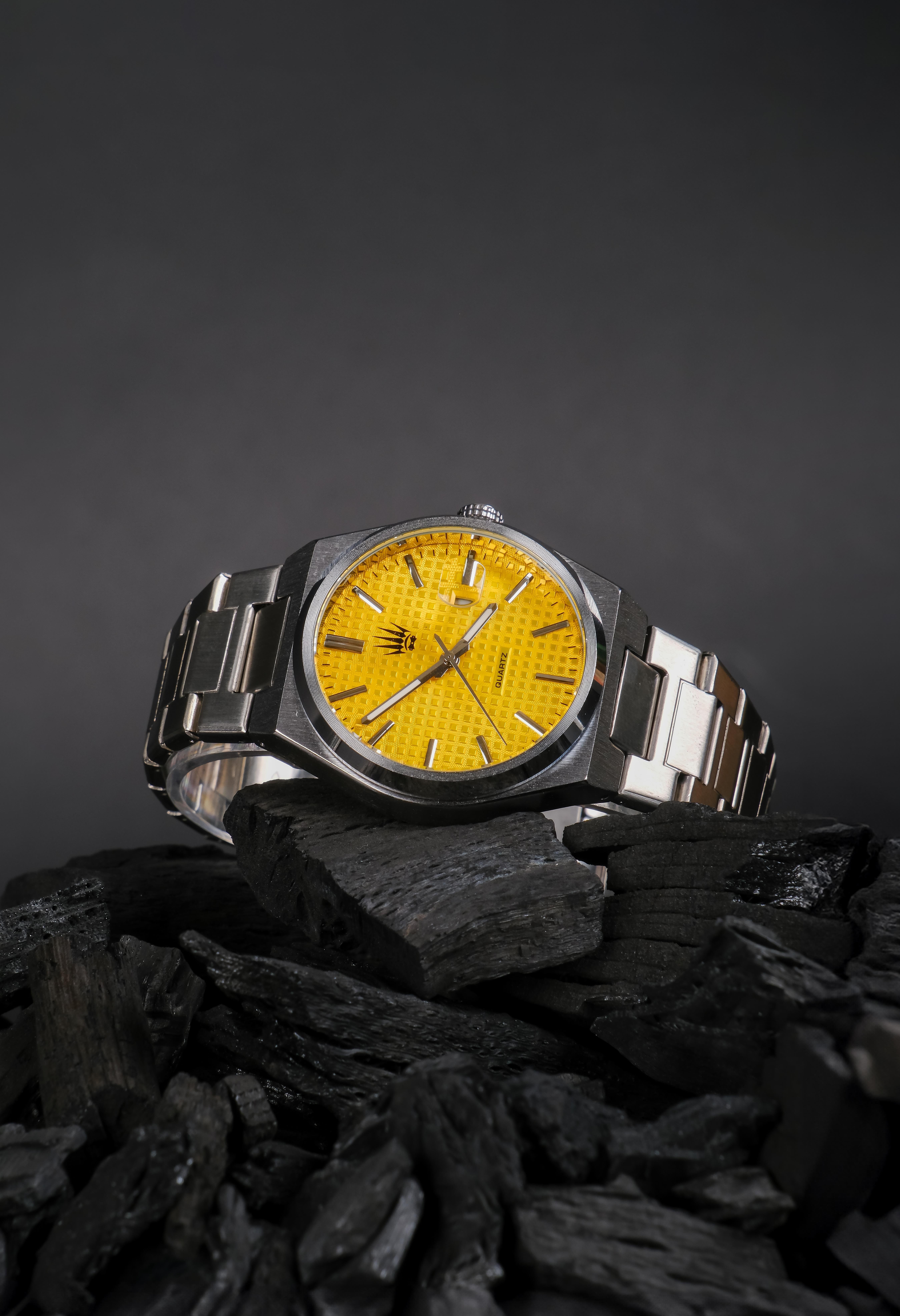Vortex Silver Yellow Çelik Kol SaatiWatchesWATCHOFROYALVORTEXVortex Silver Yellow Çelik Kol Saati