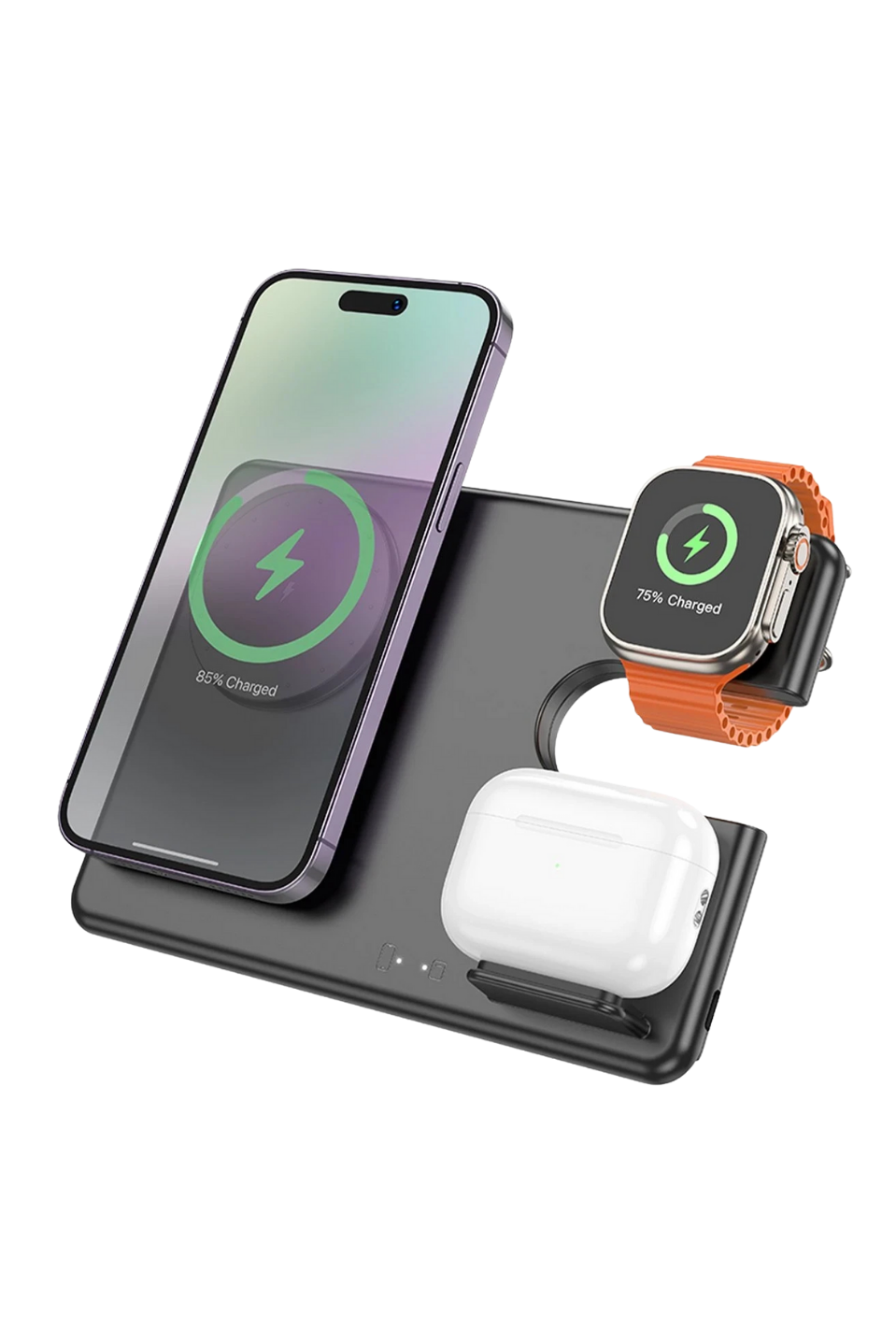 MagDesk 15W Hızlı Şarj Katlanabilir 3'lü Stand.Type-C Girişli Güç MerkeziŞarj StandıWATCHOFROYALMagDeskMagDesk 15W Hızlı Şarj Katlanabilir 3'lü Stand.Type-C Girişli Güç Merkezi