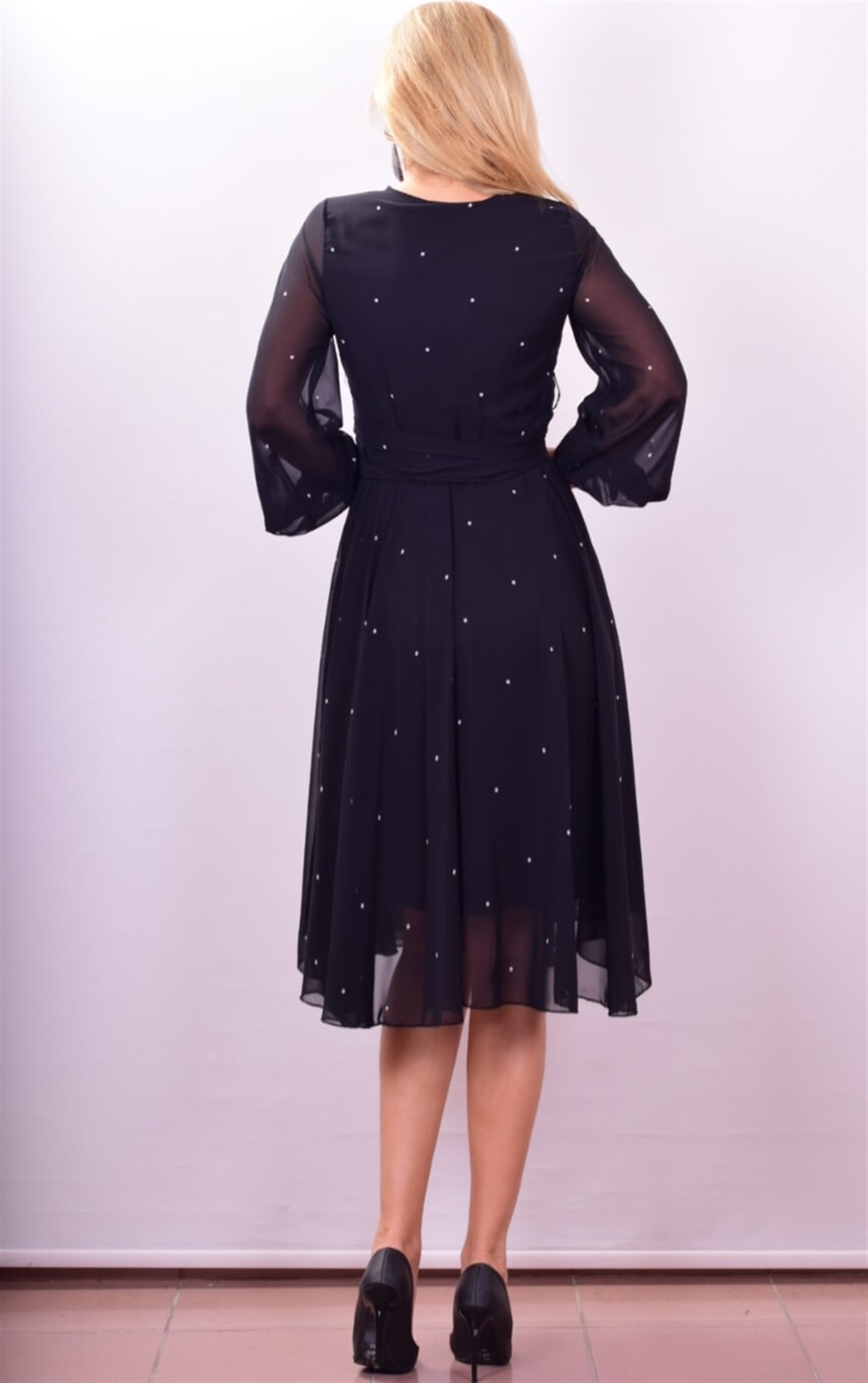 5342 Puantiye Şifon Elbise