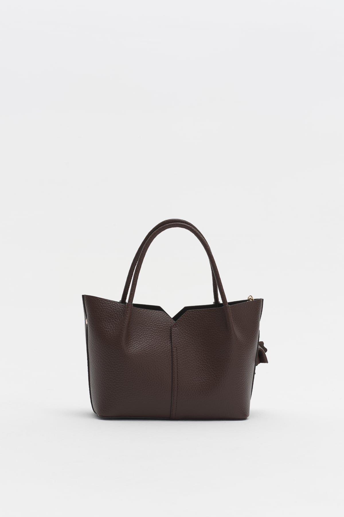 Charm Aksesuarlı Satchel Çanta  Kahve