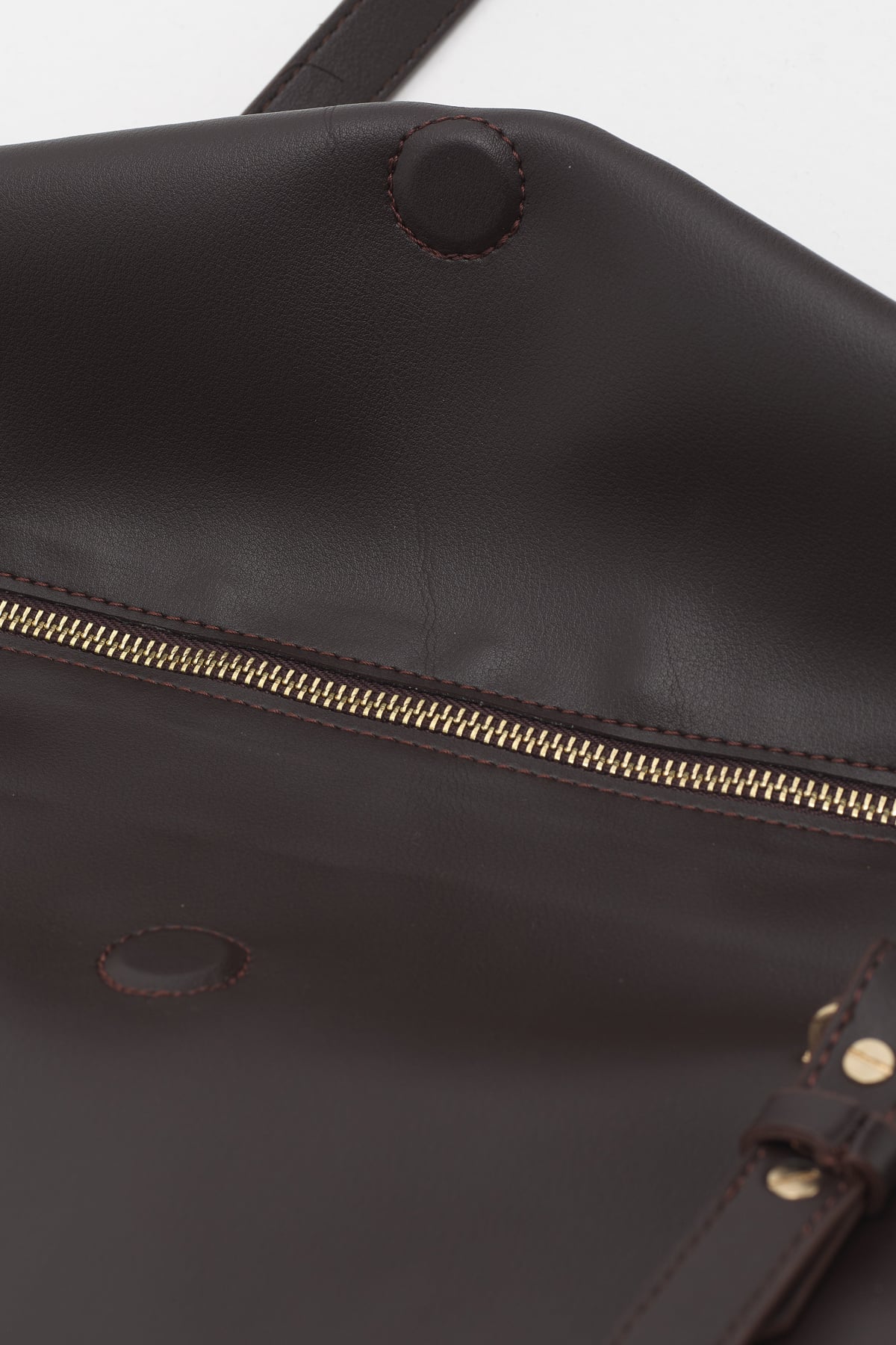 Çift Saplı Charm Detaylı Shopper Çanta  Kahve