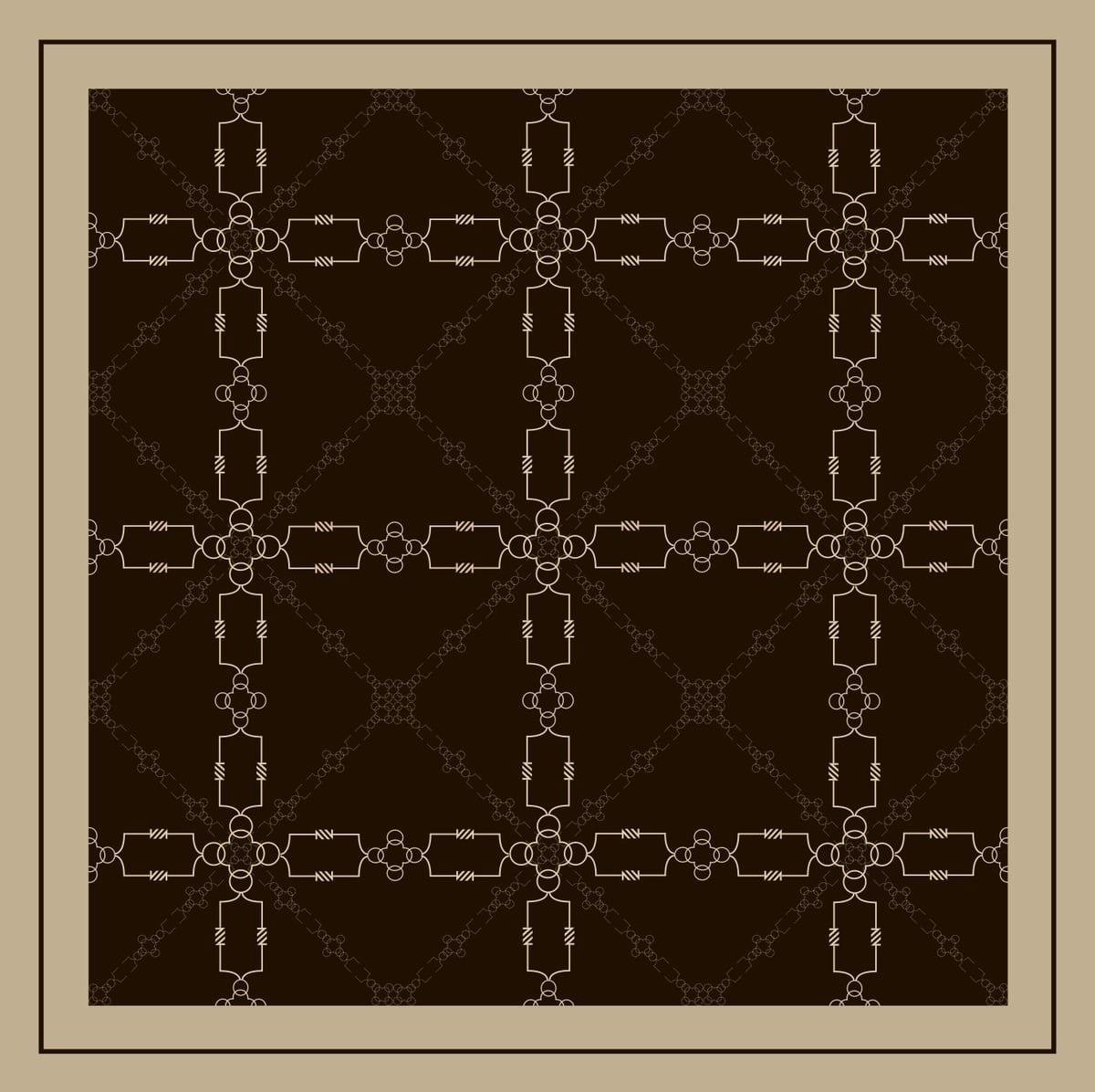 Cipher Sura İpek Eşarp  Acı Kahve