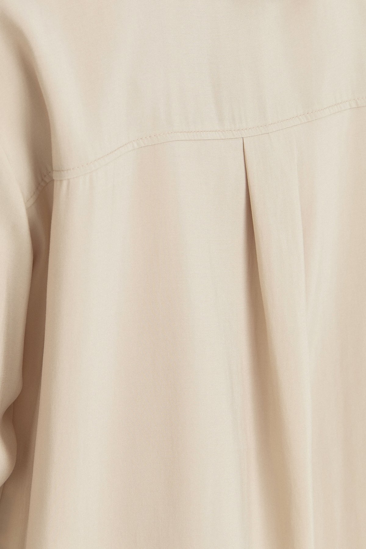 Düşük Kollu Basic Modal Gömlek  Bej