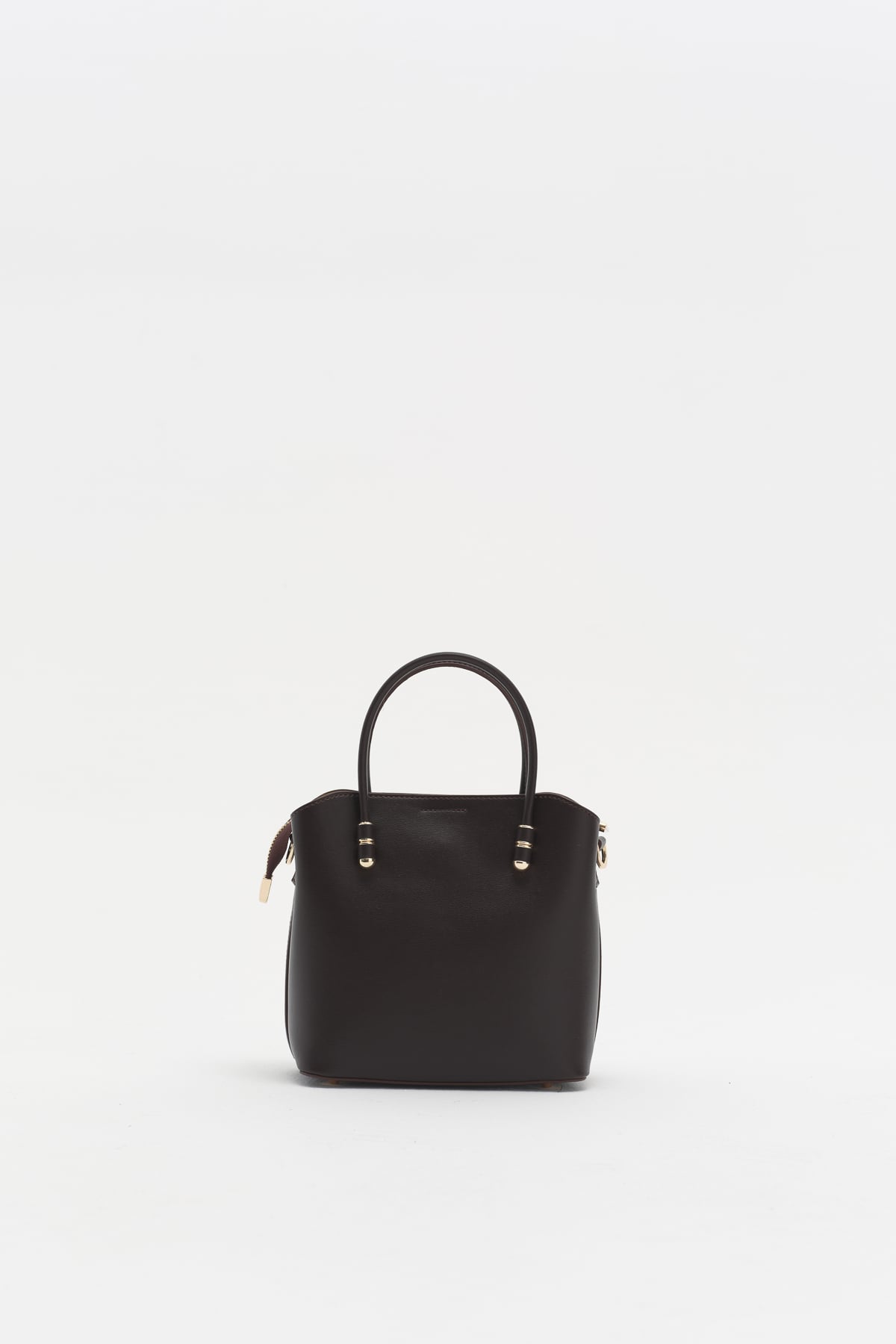 Fermuarlı Satchel Çanta  Kahve