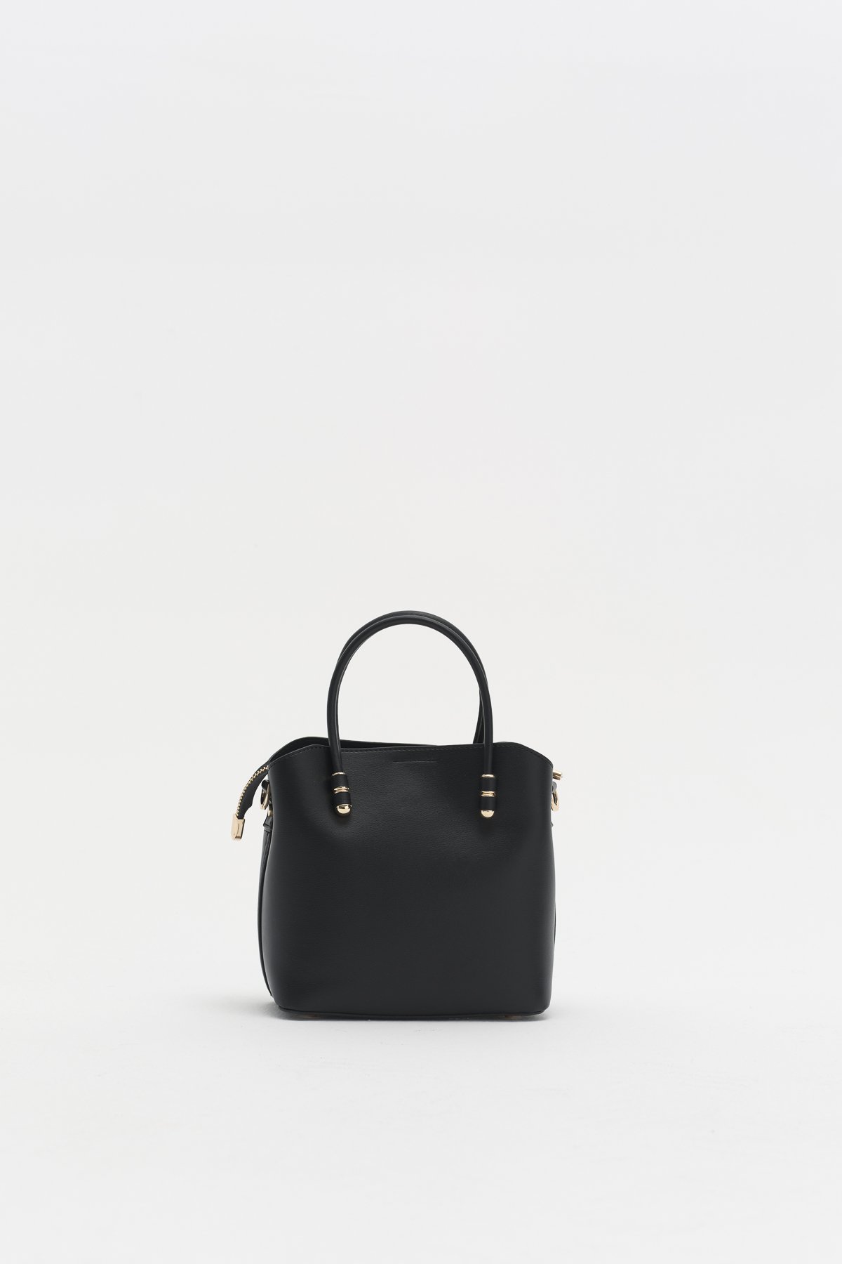 Fermuarlı Satchel Çanta  Siyah