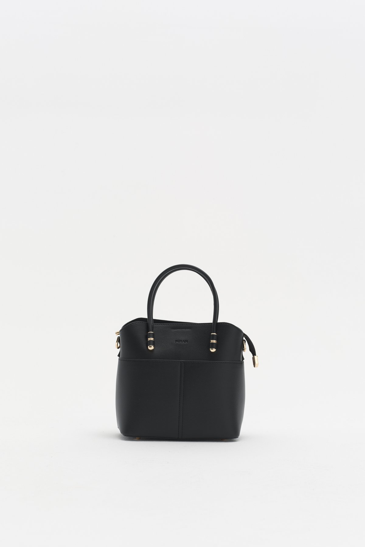 Fermuarlı Satchel Çanta  Siyah