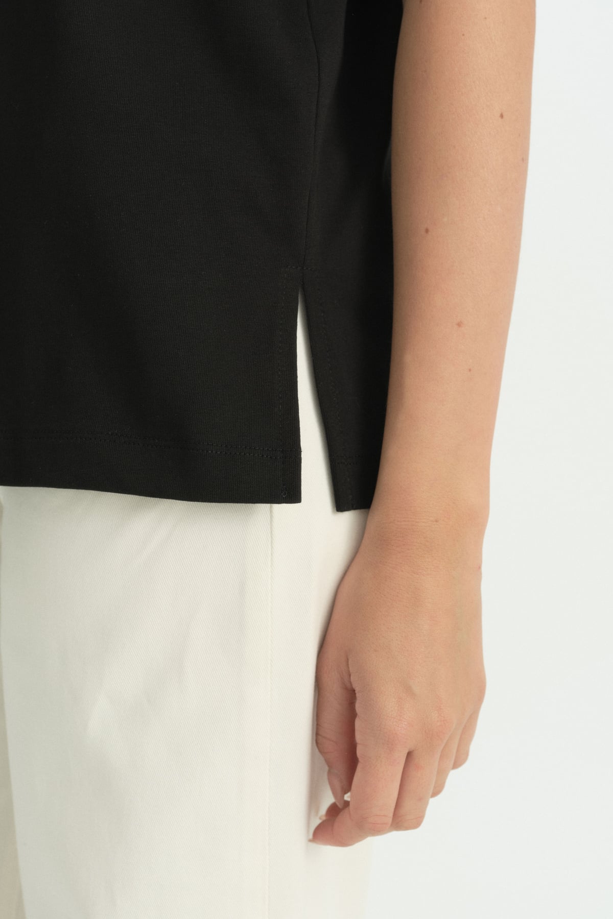 Kısa Kollu Basic Pamuk T-Shirt  Siyah