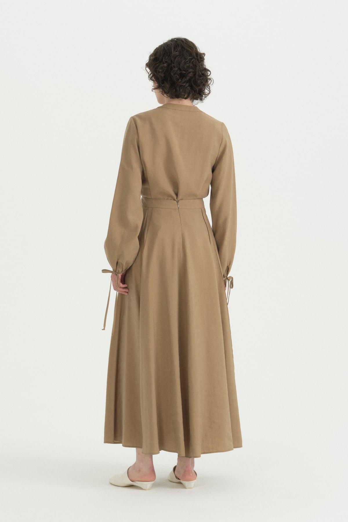 Lyocell Etek Gömlek Takım  Camel