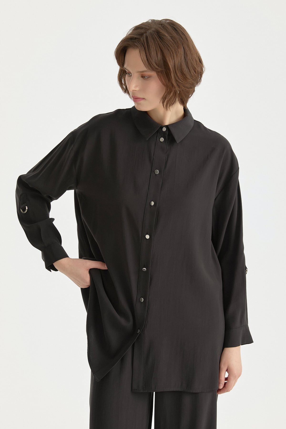 Modal Pantolon Tunik Takım  Siyah