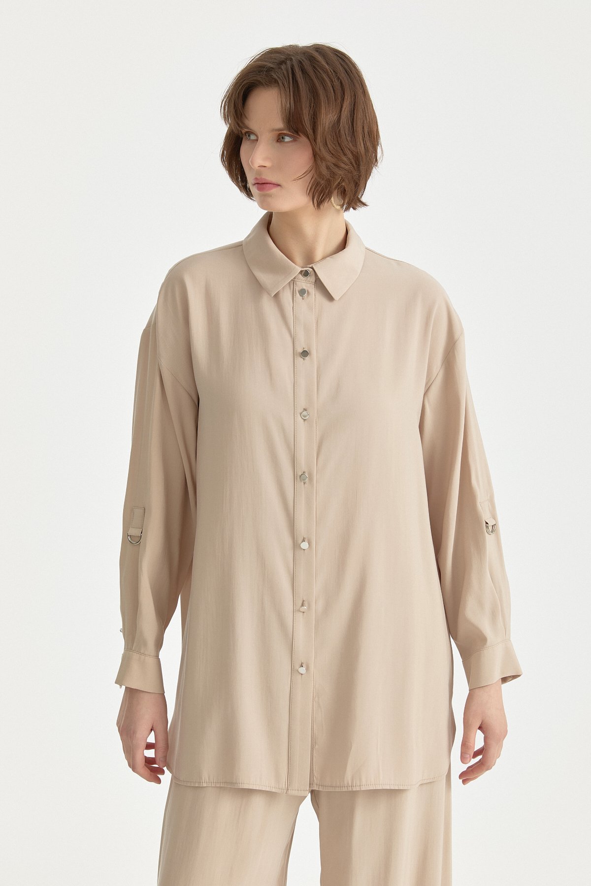 Modal Pantolon Tunik Takım  Vizon