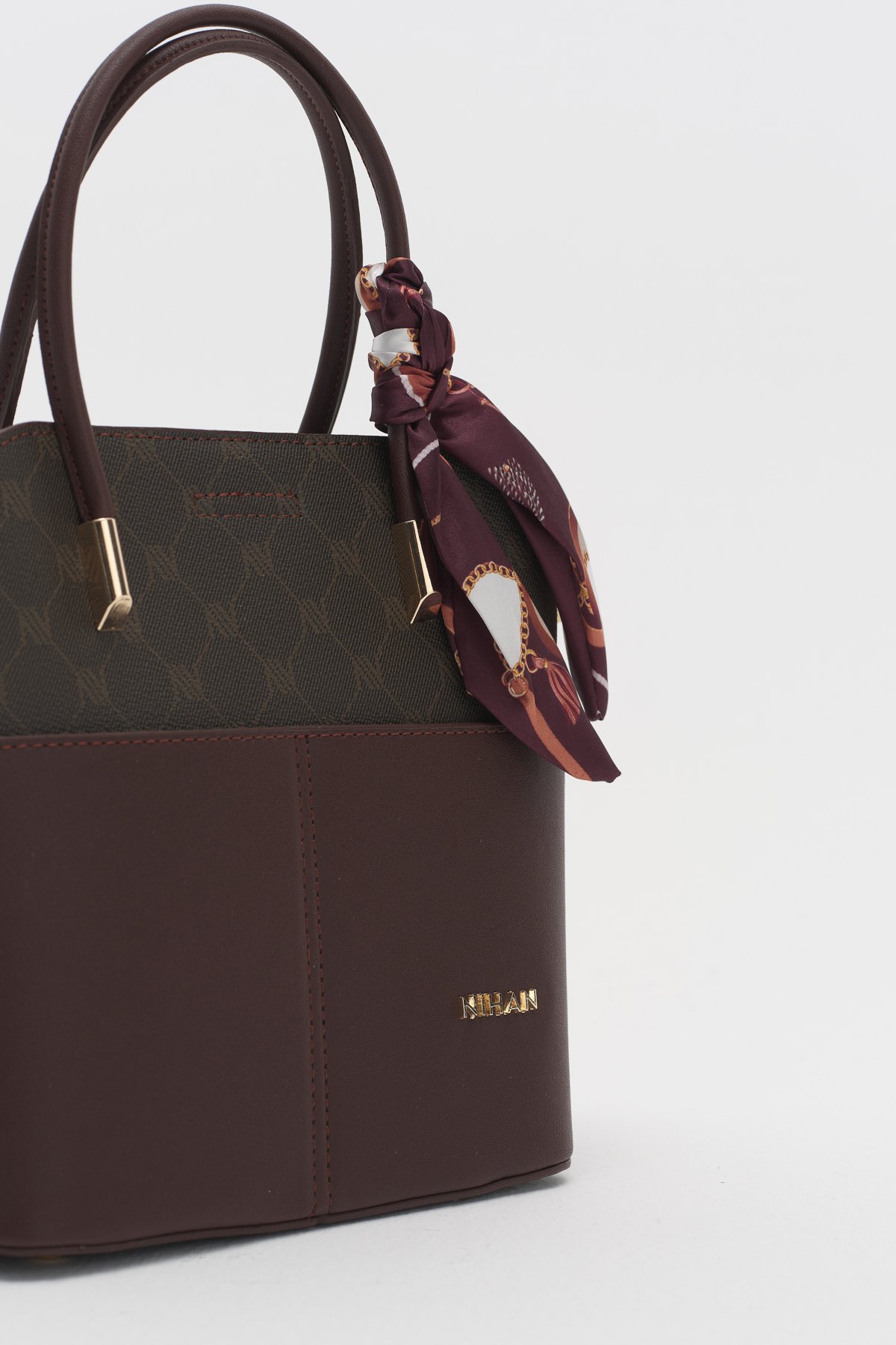 Monogram Tote Çanta  Kahve