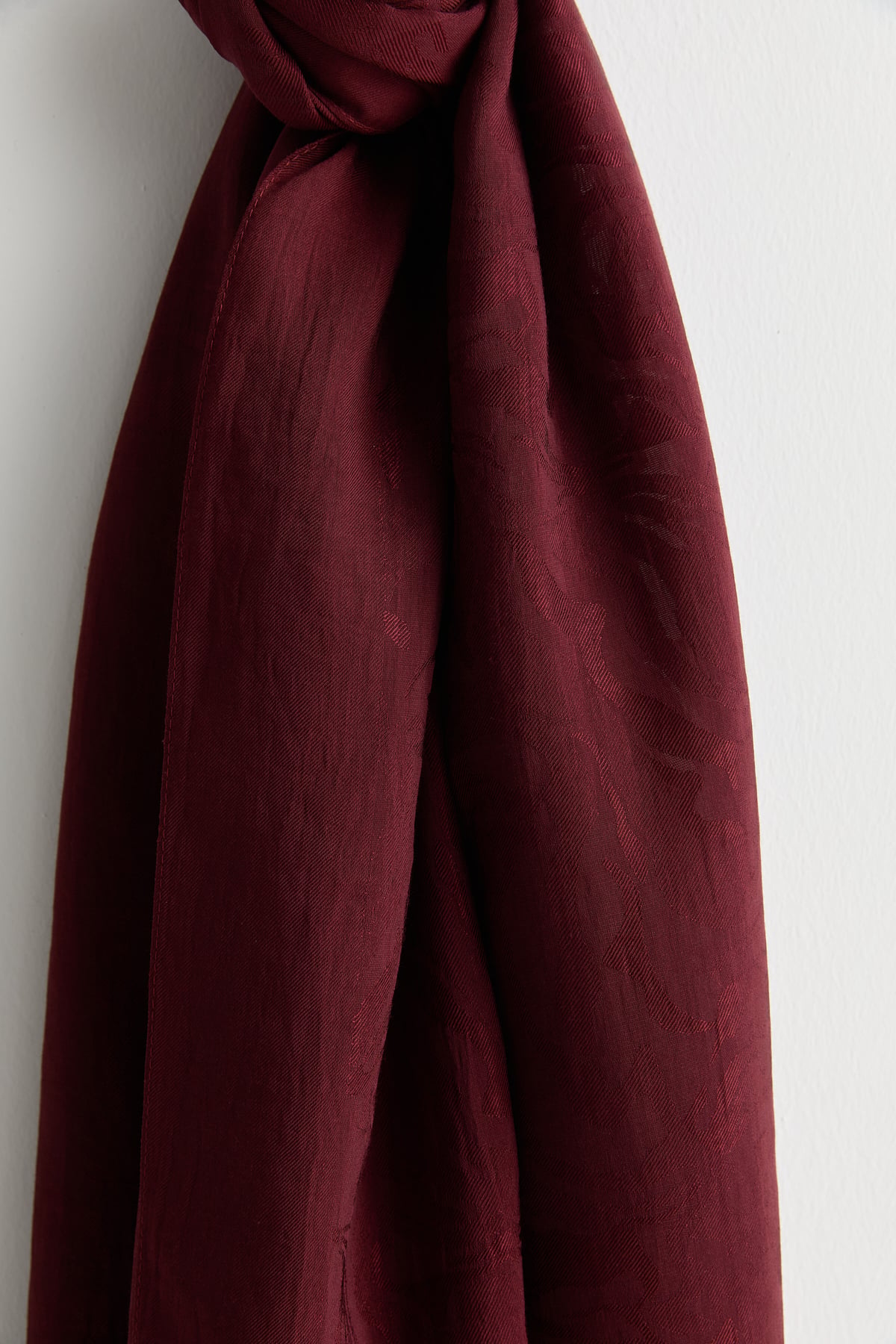 Natural Viskon Floş Şal  Bordo